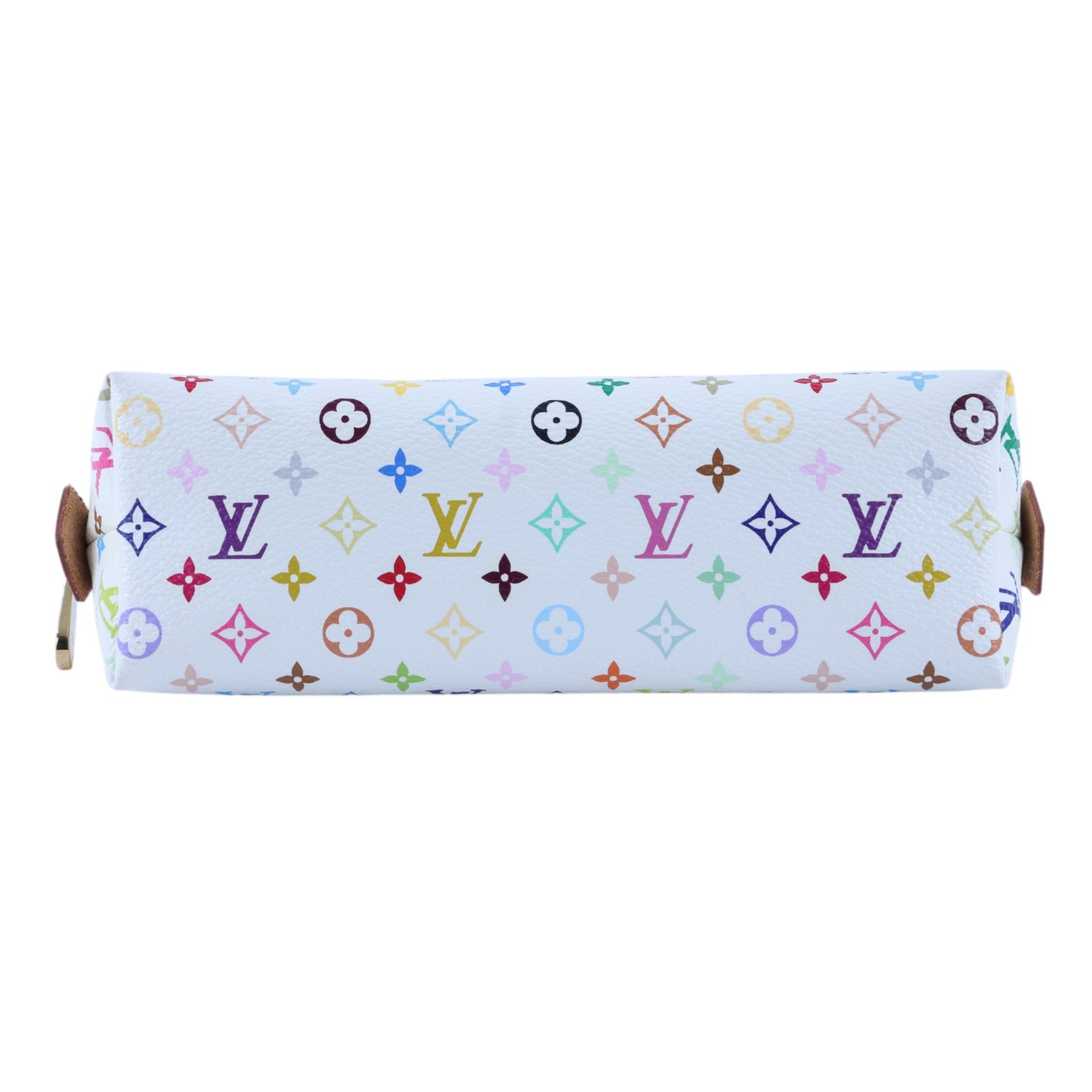 路易威登 LOUIS VUITTON 村上隆 Monogram Multicolor Pochette 化妝包 手拿包 M47354 白彩村上隆化妝包 防塵袋