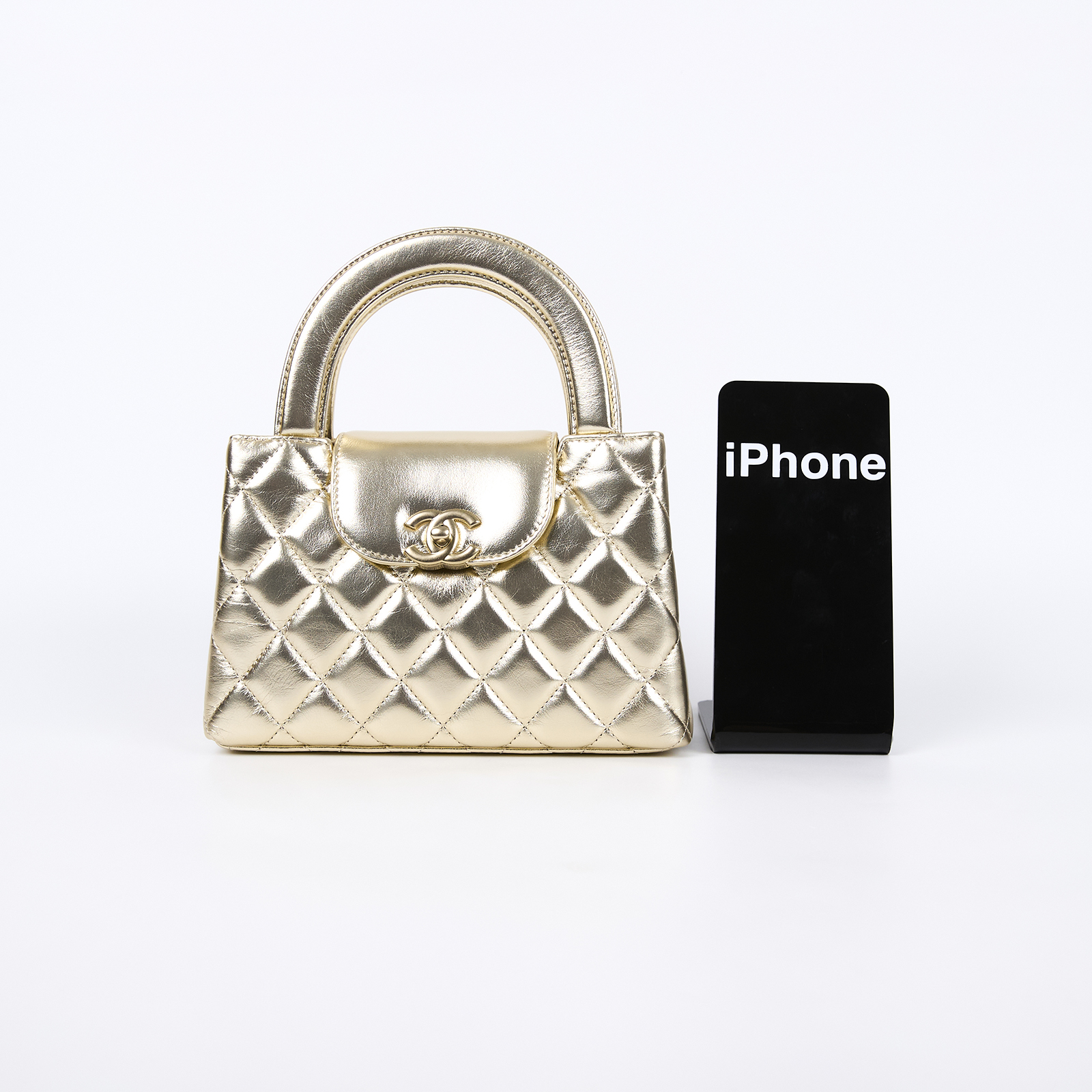 香奈兒 CHANEL Kelly Nano 手提 斜背包 AS4416 晶片款 金色KELLY 小號 防塵袋/原廠盒子