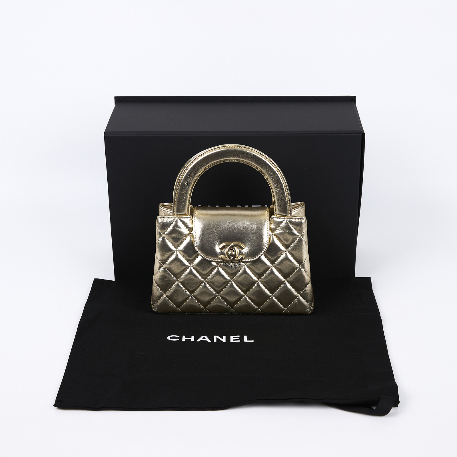 香奈兒 CHANEL Kelly Nano 手提 斜背包 AS4416 晶片款 金色KELLY 小號 防塵袋/原廠盒子