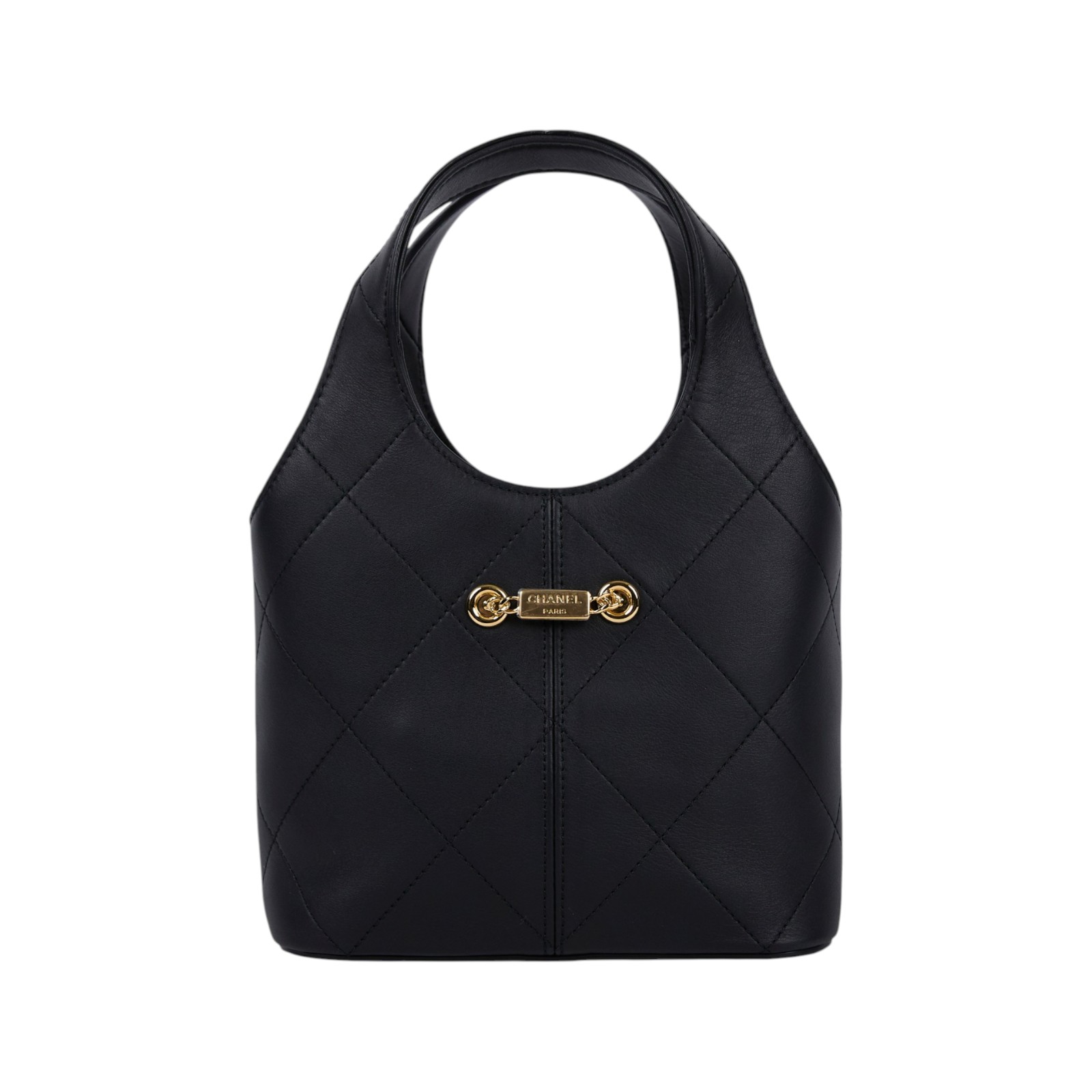 香奈兒 CHANEL 26S 小型 購物包 菜籃子 手提包 AS6132 晶片款 黑抽繩托特 小款 防塵袋/原廠盒子