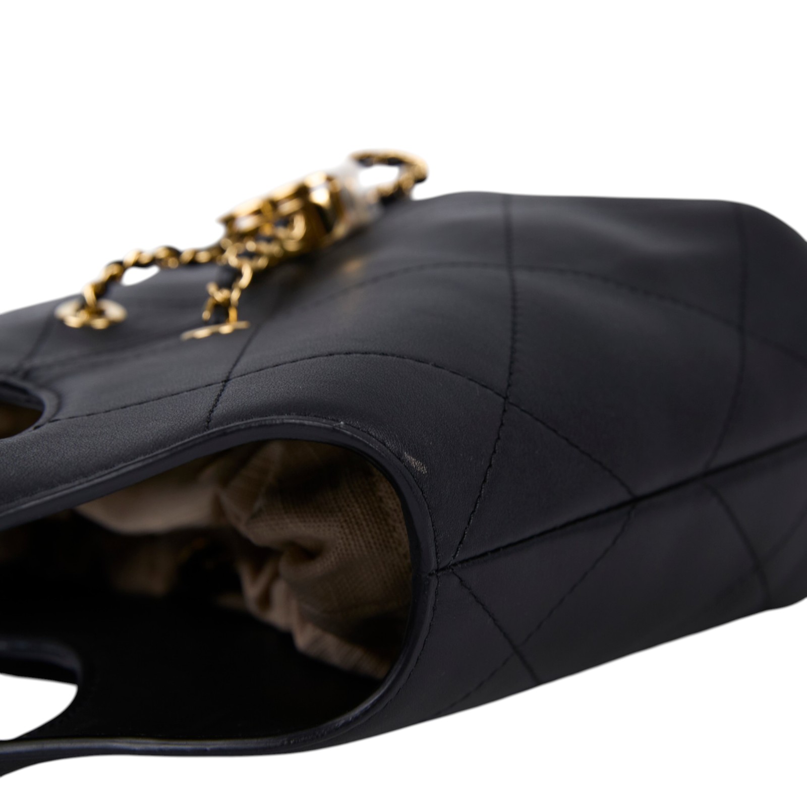 香奈兒 CHANEL 26S 小型 購物包 菜籃子 手提包 AS6132 晶片款 黑抽繩托特 小款 防塵袋/原廠盒子