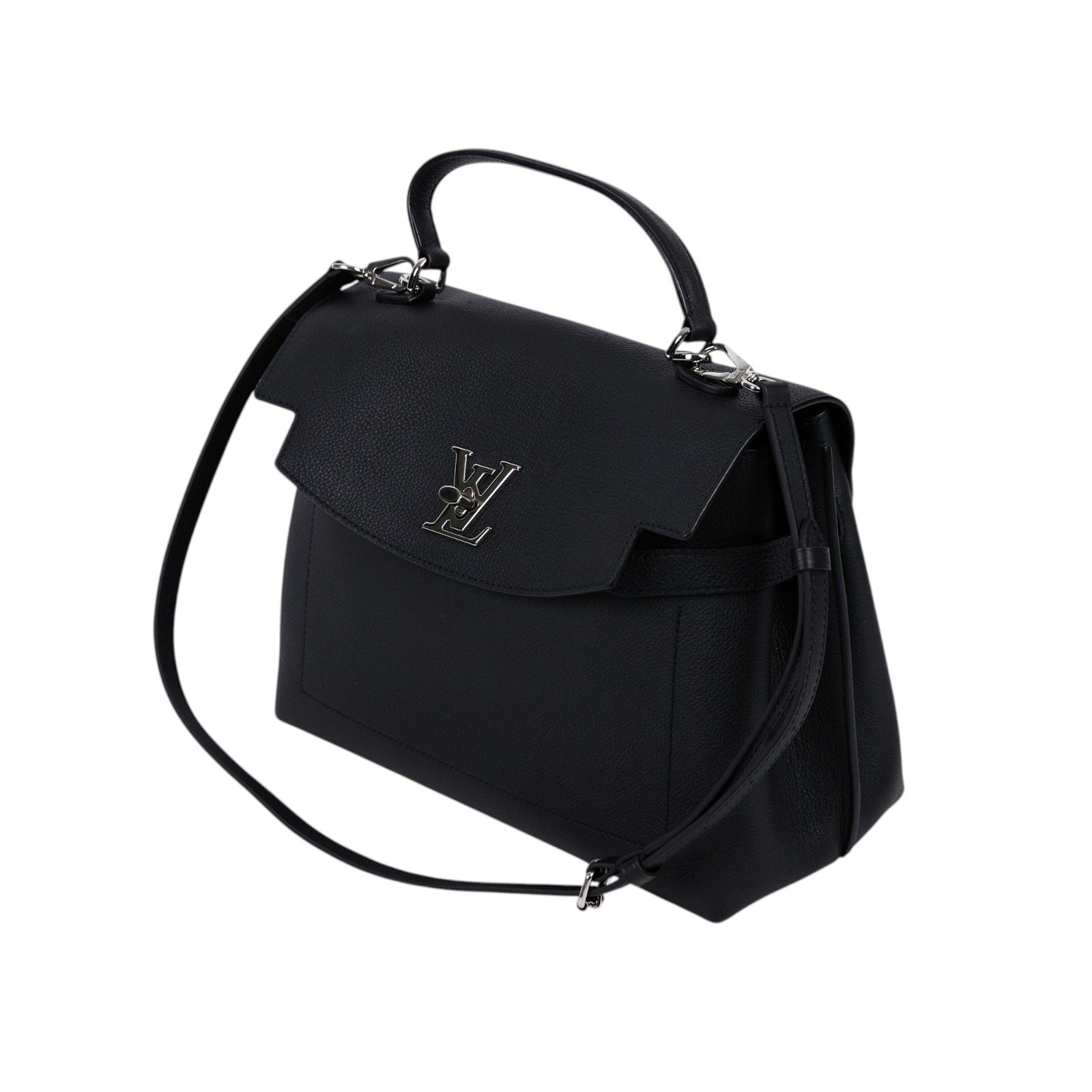 路易威登 LOUIS VUITTON LockMe Ever MM 手提包 肩背包 M51395 晶片款 黑Lock Me Ever MM 背帶