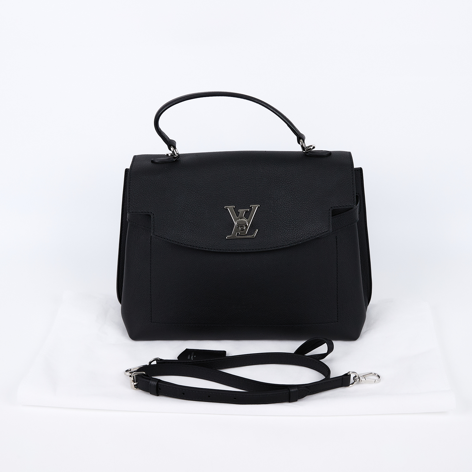 路易威登 LOUIS VUITTON LockMe Ever MM 手提包 肩背包 M51395 晶片款 黑Lock Me Ever MM 背帶