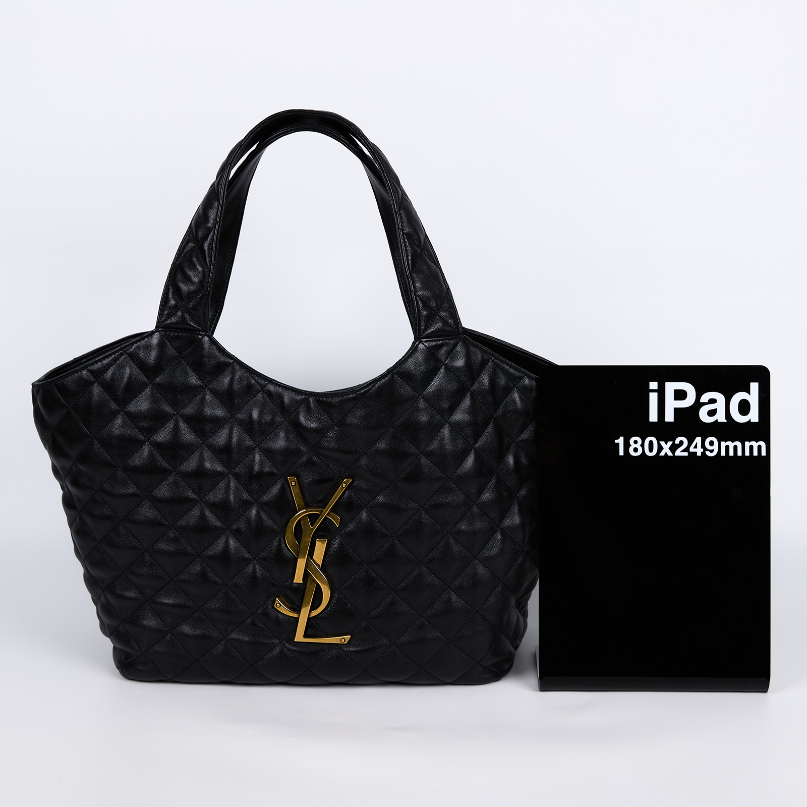 聖羅蘭 YSL SAINT LAURENT Icare 絎縫 納帕皮 中型 手袋 金色五金 858191AAANG ICARE絎縫納帕皮中型手袋 防塵袋