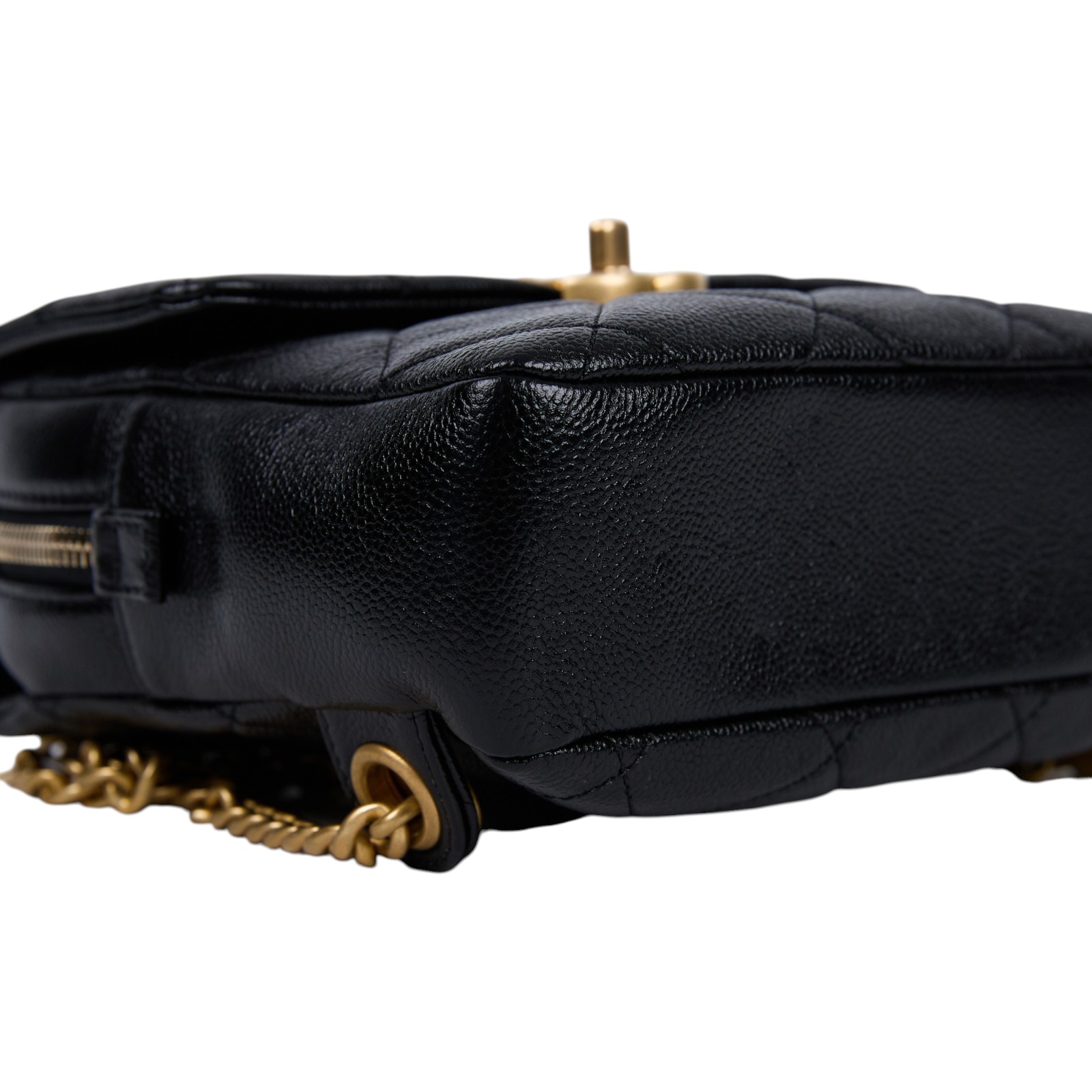 香奈兒 CHANEL 23K Ado 後背包 雙肩包 AS3108 晶片款 黑荔枝掀蓋後背包 防塵袋