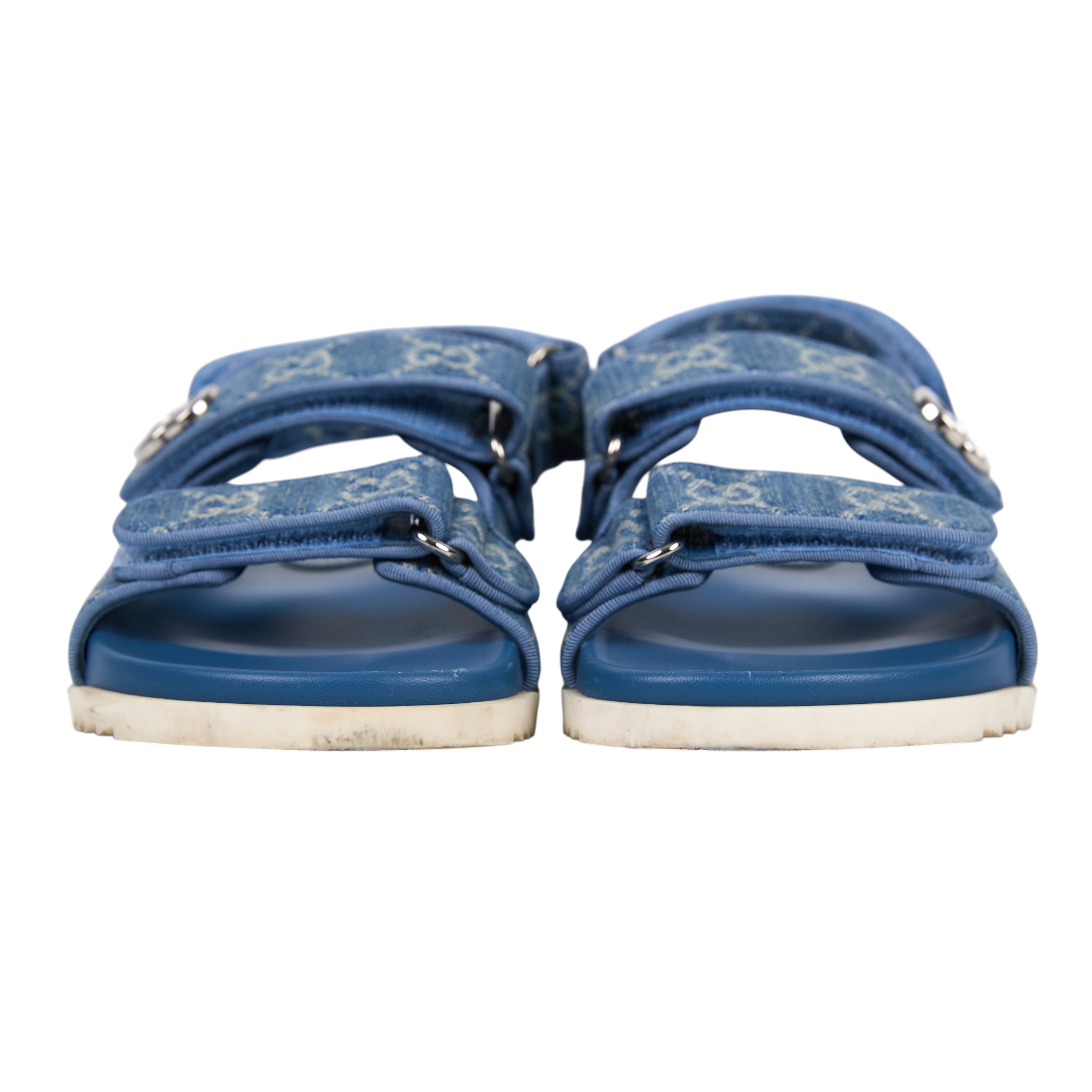 古馳 GUCCI GG 牛仔 涼鞋 拖鞋 771575 FACUO_37 藍牛仔勃肯鞋 無附屬品