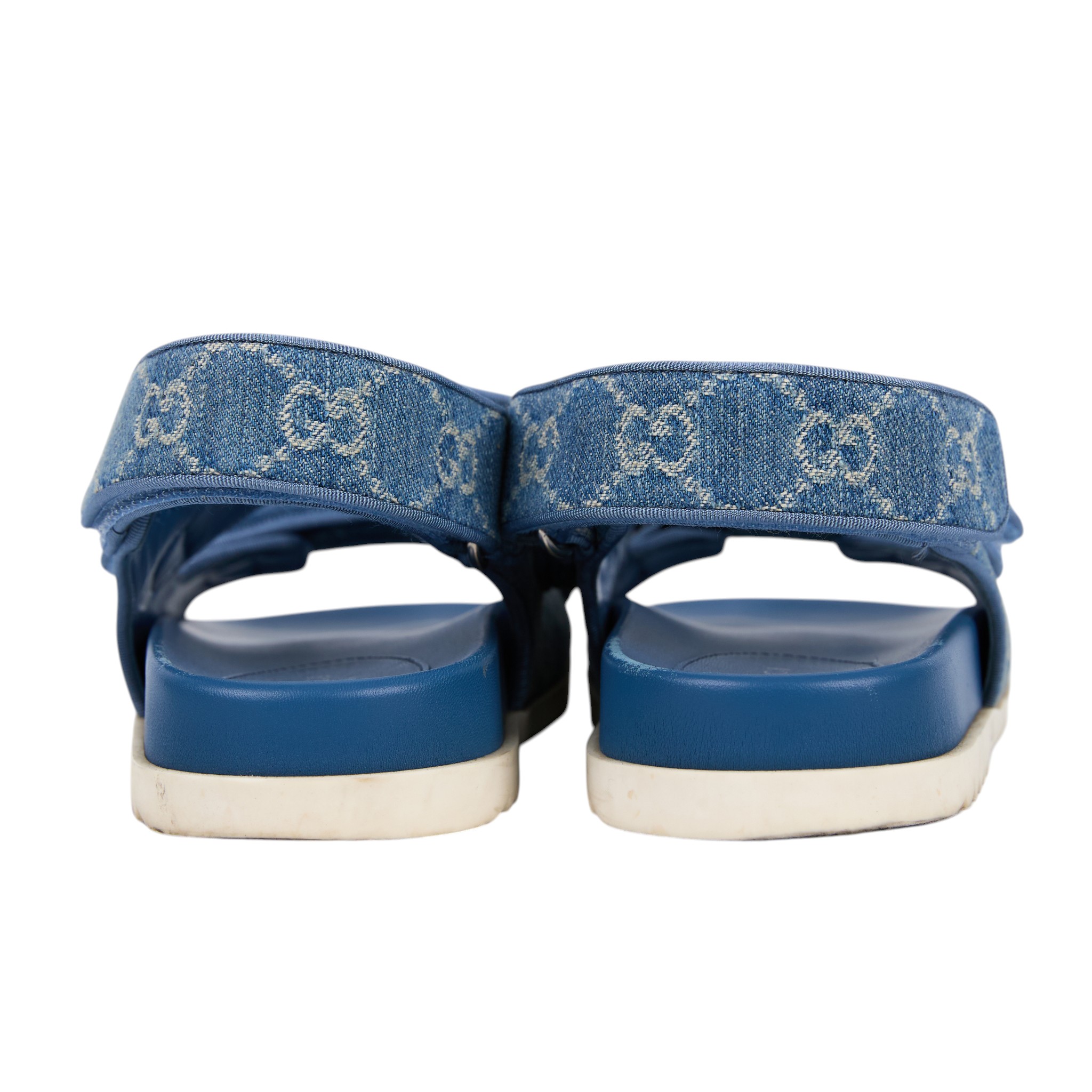 古馳 GUCCI GG 牛仔 涼鞋 拖鞋 771575 FACUO_37 藍牛仔勃肯鞋 無附屬品