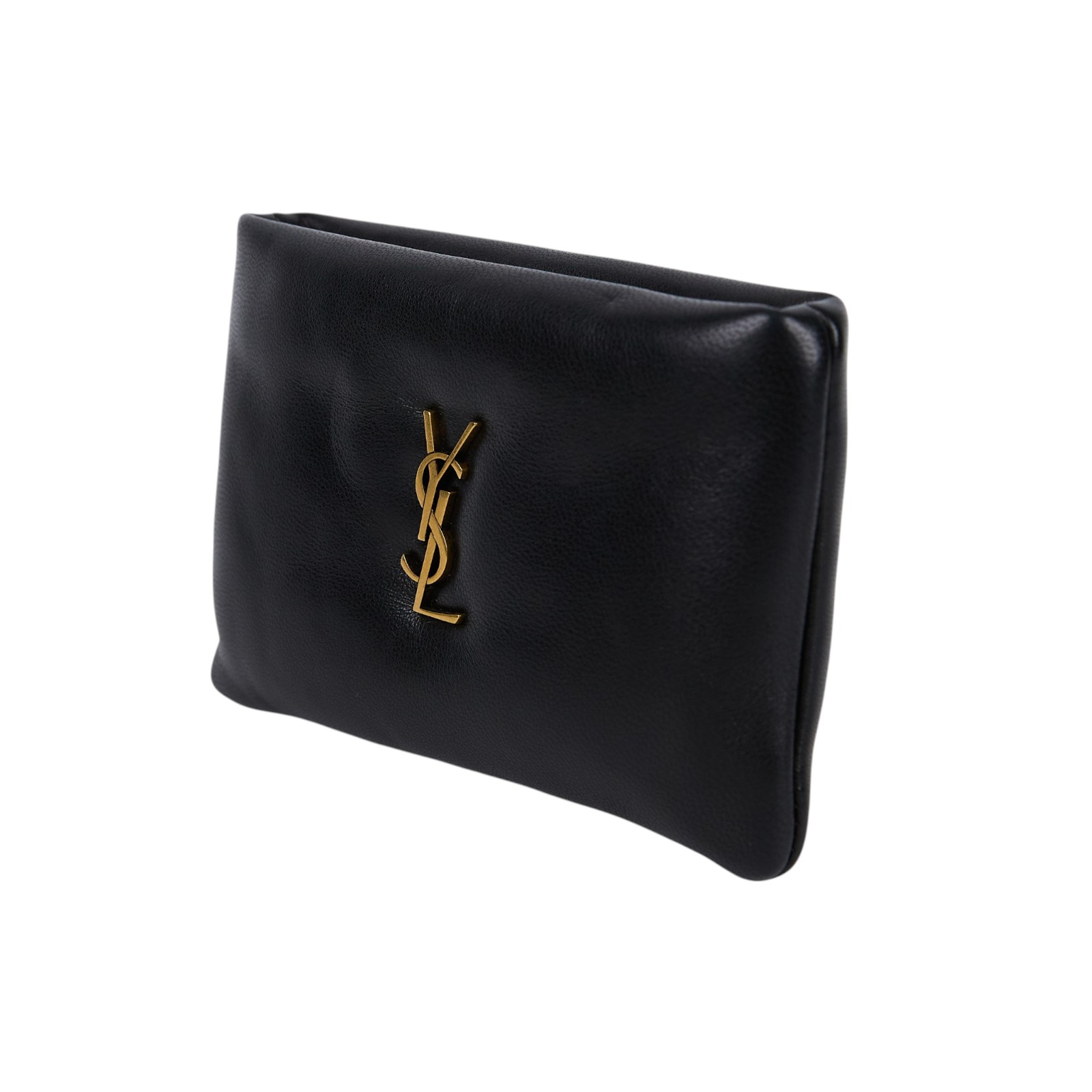 聖羅蘭 YSL SAINT LAURENT Calypso 拉鍊小錢包 迷你 778868AACX7 黑金羊皮零錢包 原廠盒子/防塵袋