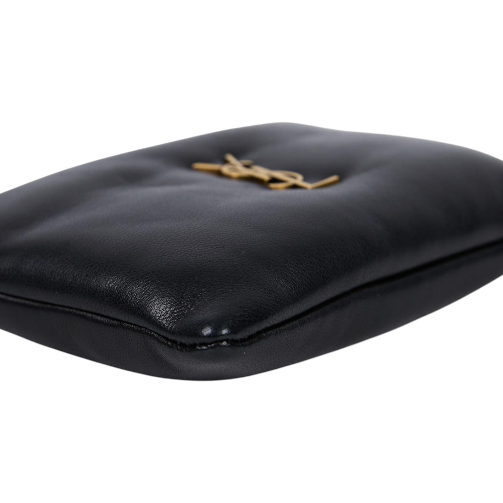 聖羅蘭 YSL SAINT LAURENT Calypso 拉鍊小錢包 迷你 778868AACX7 黑金羊皮零錢包 原廠盒子/防塵袋