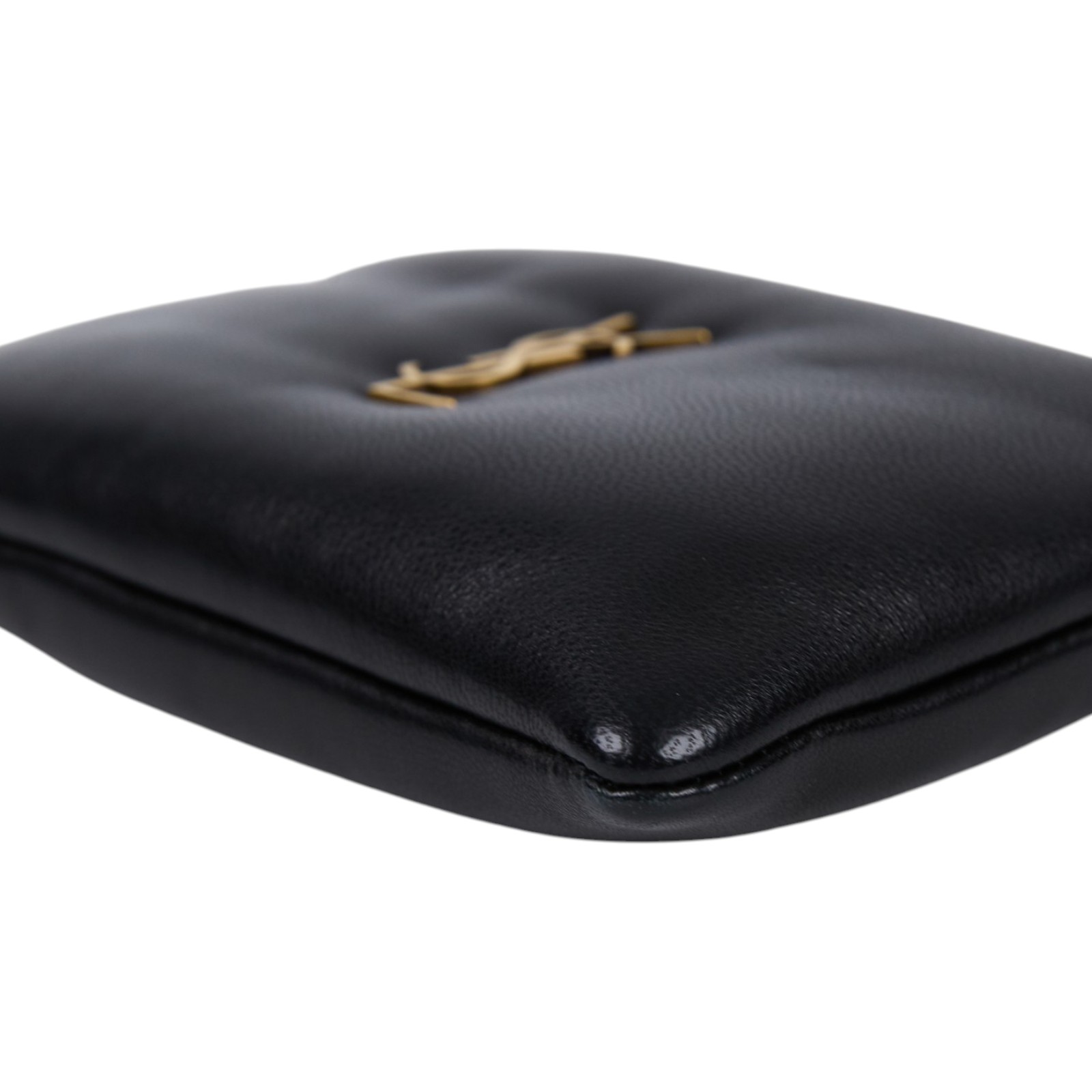 聖羅蘭 YSL SAINT LAURENT Calypso 拉鍊小錢包 迷你 778868AACX7 黑金羊皮零錢包 原廠盒子/防塵袋