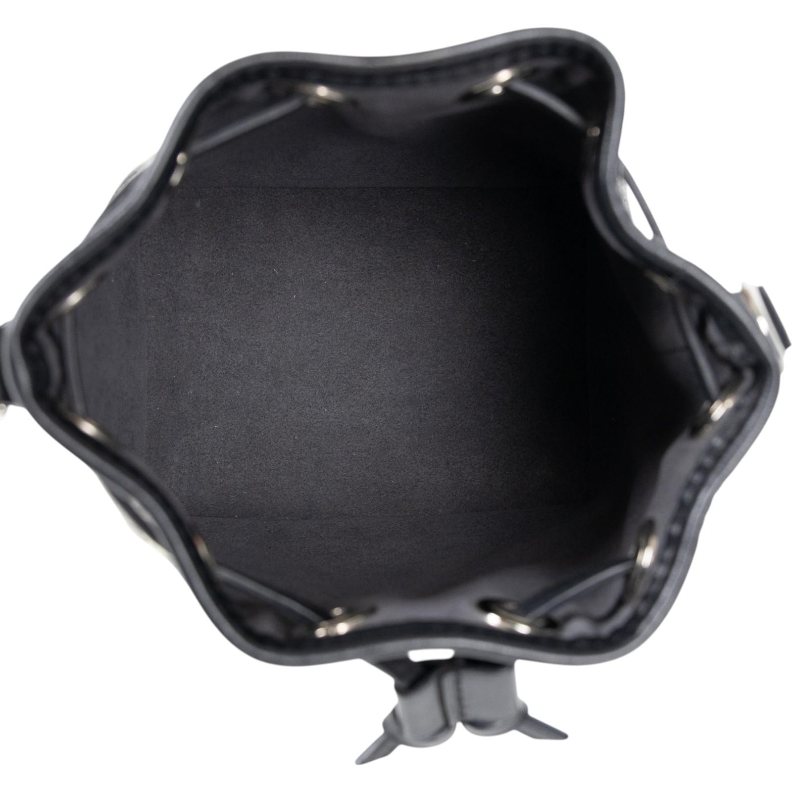 路易威登 LOUIS VUITTON Nano Noé 束口水桶包 黑色丹寧 M46449 黑白原花帆布NANO NOE 背帶2/(晶片消磁)