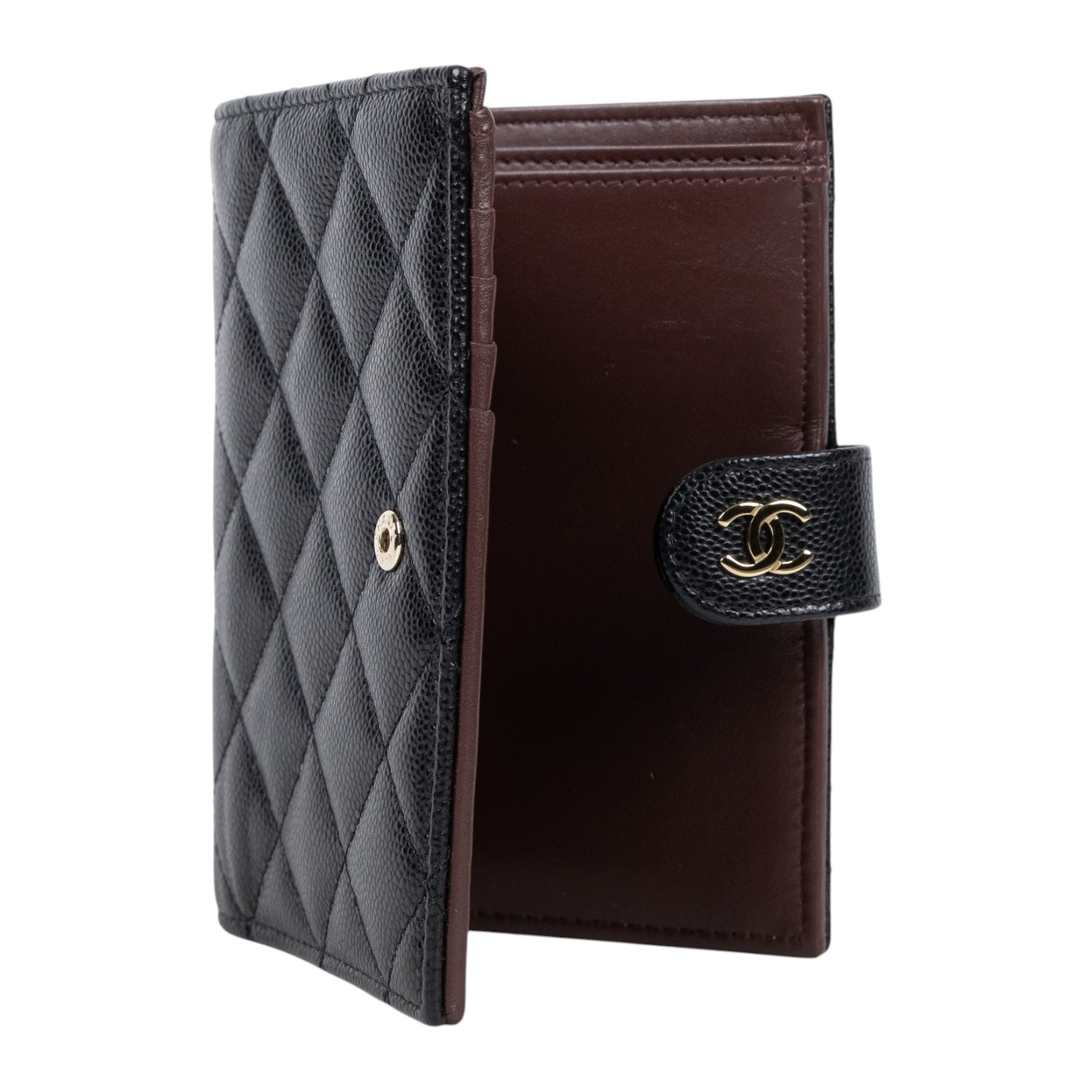 香奈兒 CHANEL 護照夾 中型 錢包 AP3791 晶片款 黑荔枝護照夾 無附屬品
