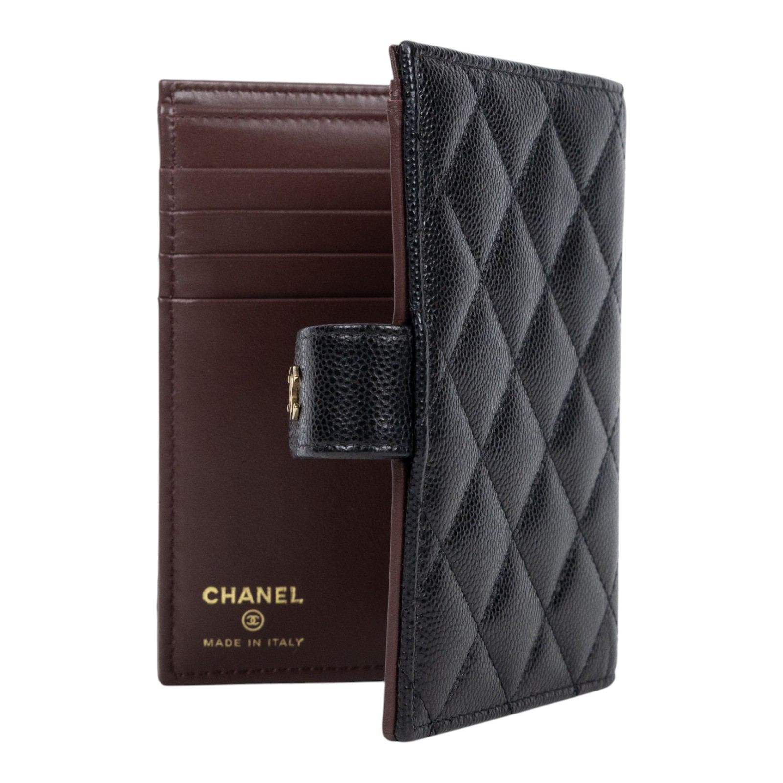 香奈兒 CHANEL 護照夾 中型 錢包 AP3791 晶片款 黑荔枝護照夾 無附屬品