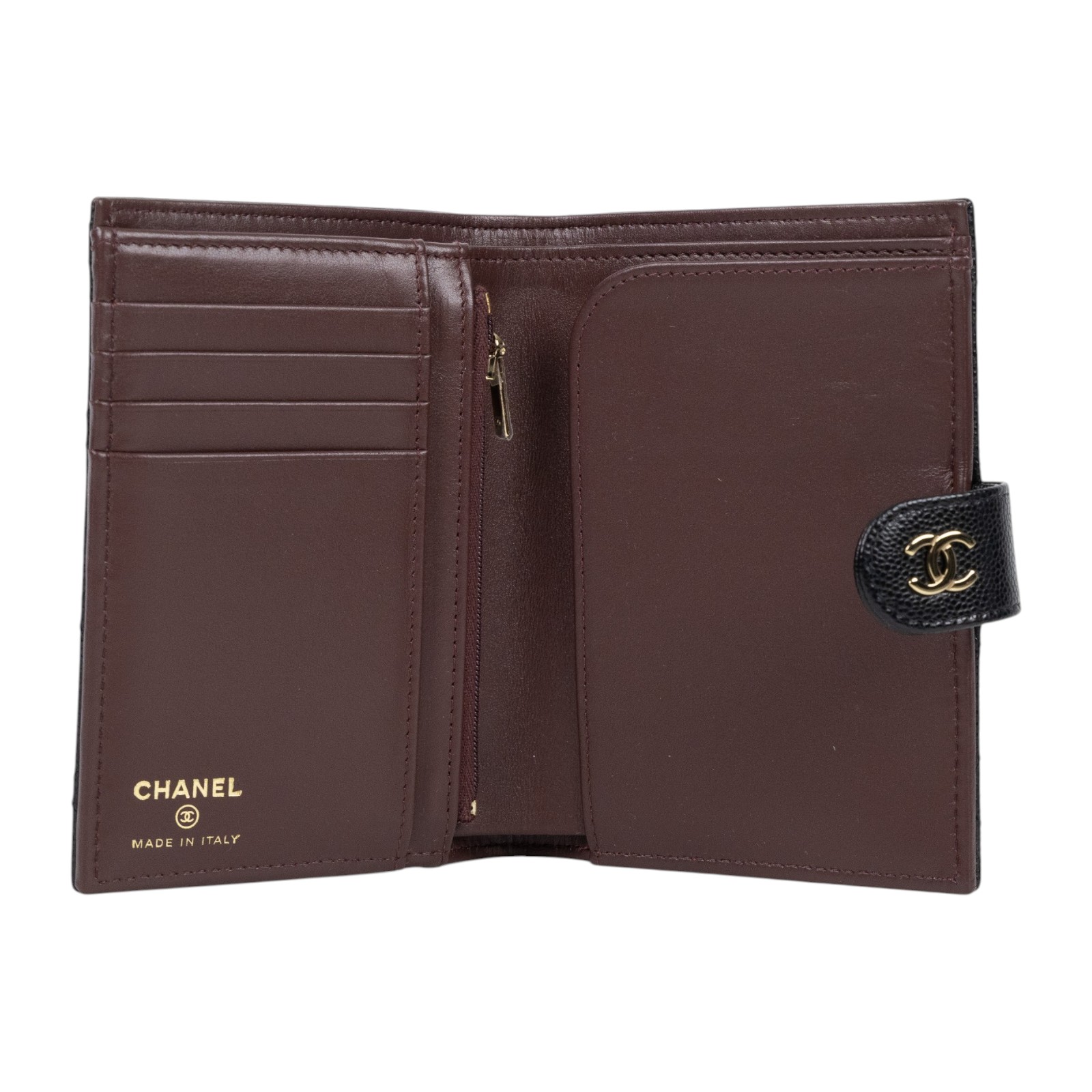 香奈兒 CHANEL 護照夾 中型 錢包 AP3791 晶片款 黑荔枝護照夾 無附屬品