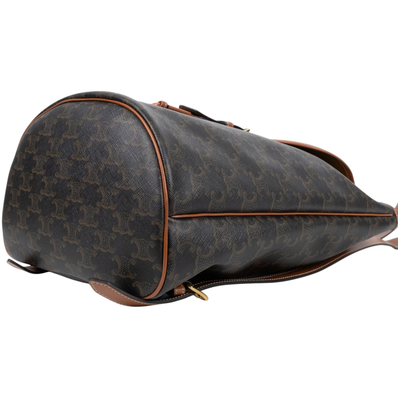 思琳 CELINE Folco 標誌印花 牛皮革 肩揹袋 中型 117902CAS FOLCO後背包 中號 防塵袋