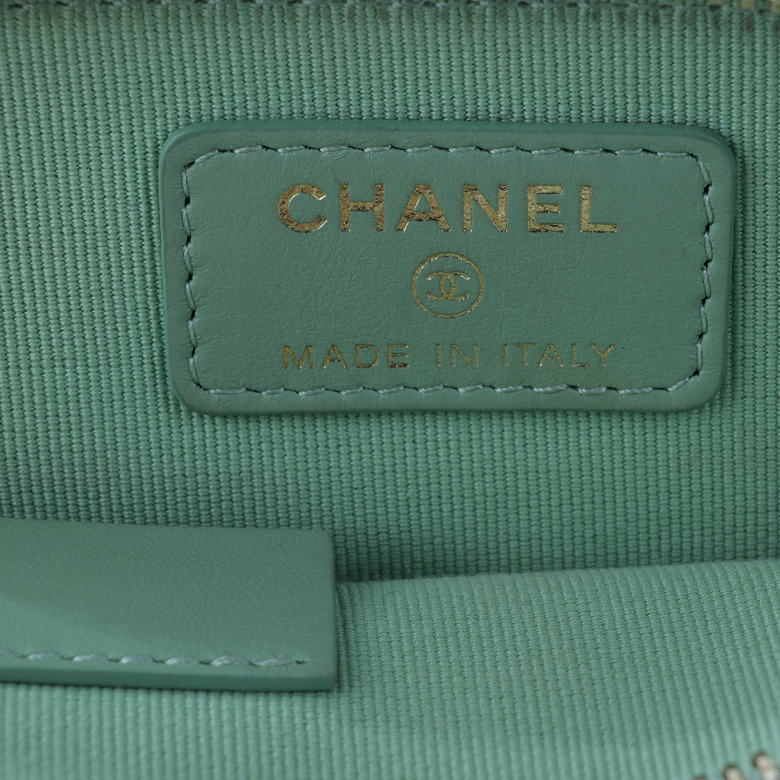 香奈兒 CHANEL 19 菱格紋 拉鍊零錢包 AP2086 晶片款 綠金19吐司零錢包 無附屬品