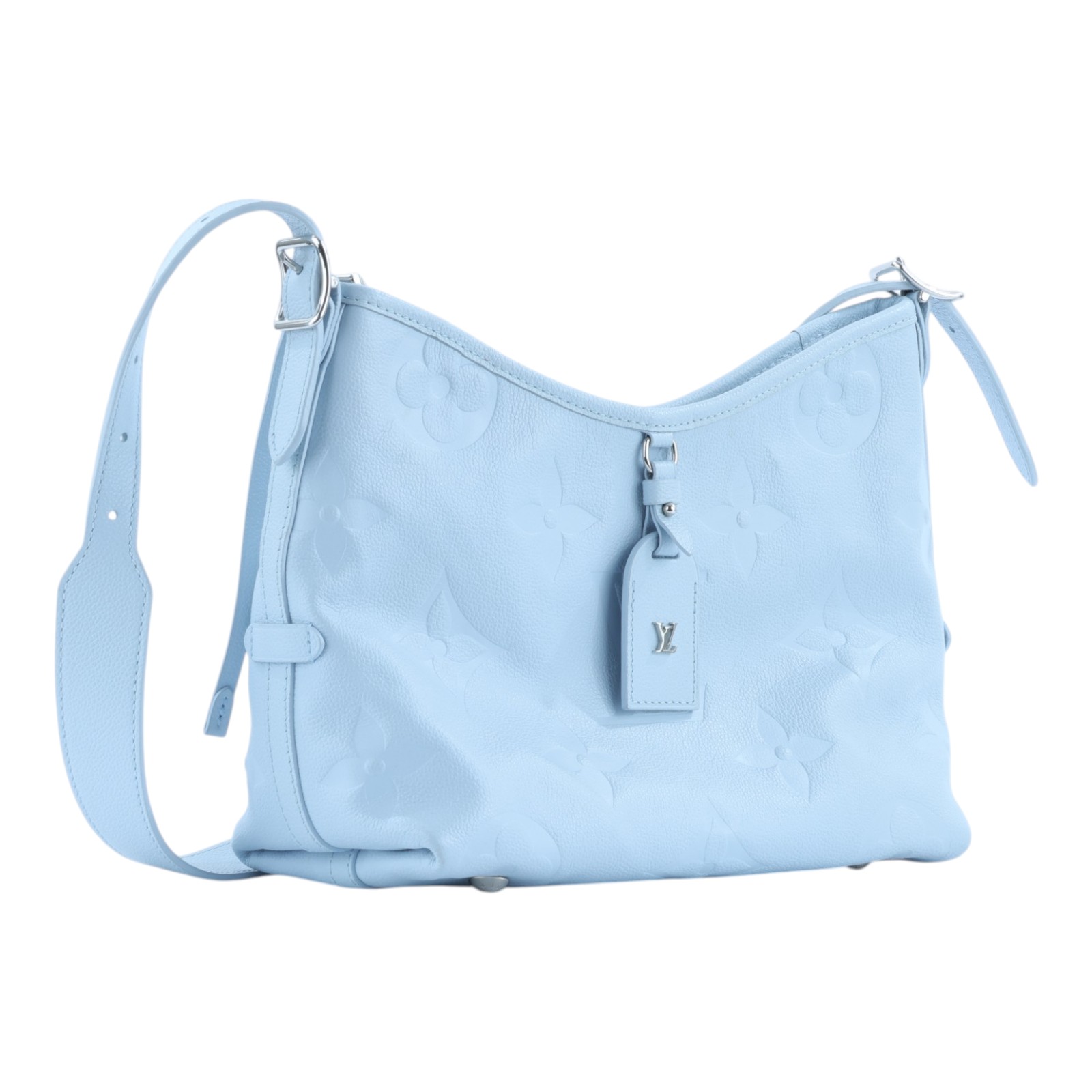 路易威登 LOUIS VUITTON CarryAll PM 手提包 肩背包 斜背包 M46673 晶片款 淺藍壓紋CARRYALL PM 內袋