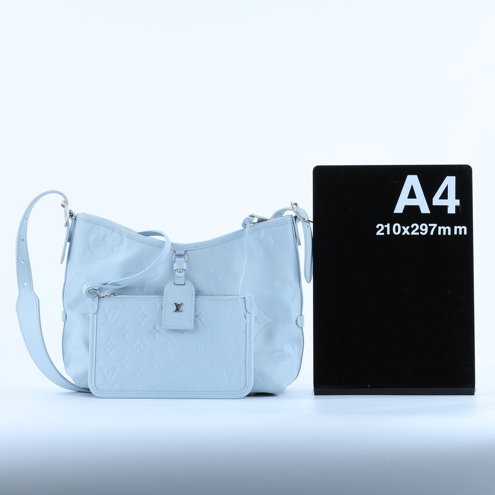 路易威登 LOUIS VUITTON CarryAll PM 手提包 肩背包 斜背包 M46673 晶片款 淺藍壓紋CARRYALL PM 內袋