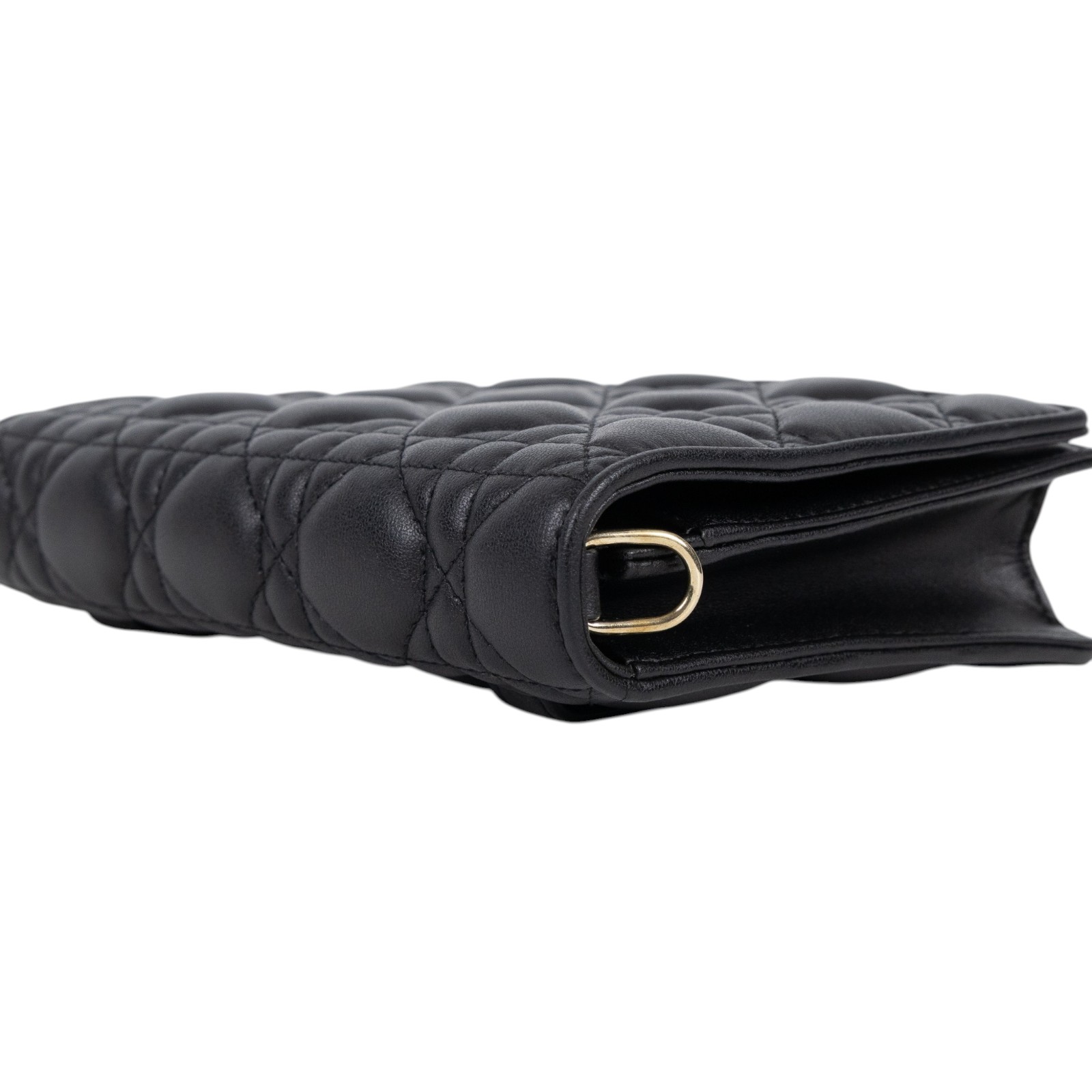 迪奧 CHRISTIAN DIOR LADY DIOR 斜背包 手拿包 S0855ONMJ 黑LADY DIOR方形小袋 背帶/原廠盒子/防塵袋/購買證明影本