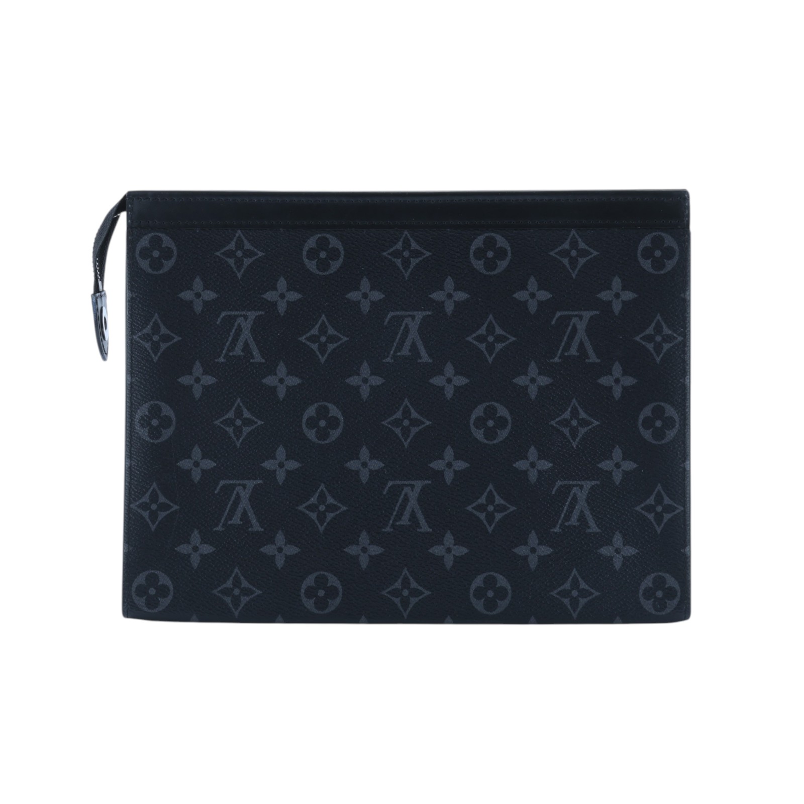 路易威登 LOUIS VUITTON Pochette Voyage MM 塗層帆布 手拿包 黑色 M61692 晶片款 黑原花手拿包 防塵袋