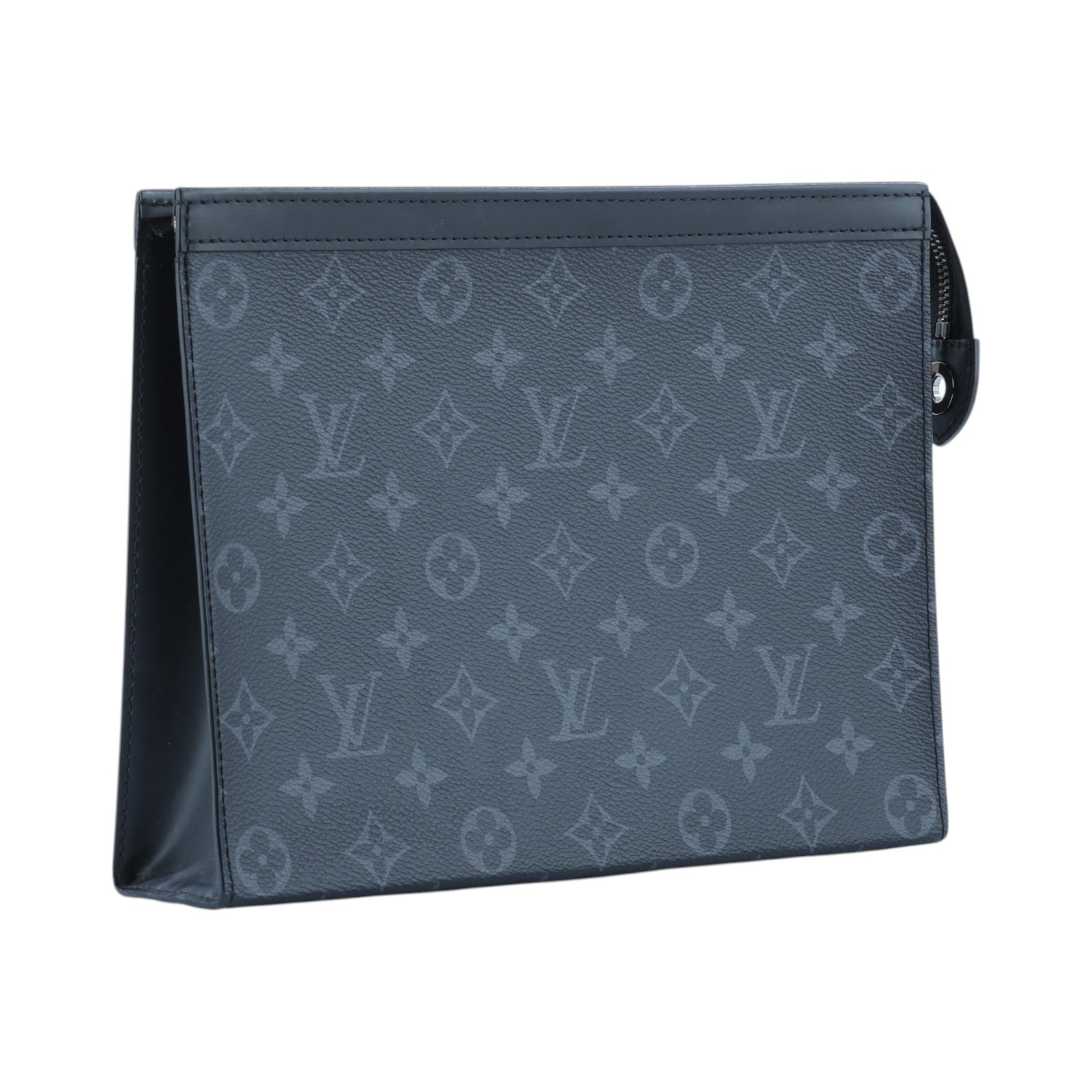 路易威登 LOUIS VUITTON Pochette Voyage MM 塗層帆布 手拿包 黑色 M61692 晶片款 黑原花手拿包 防塵袋