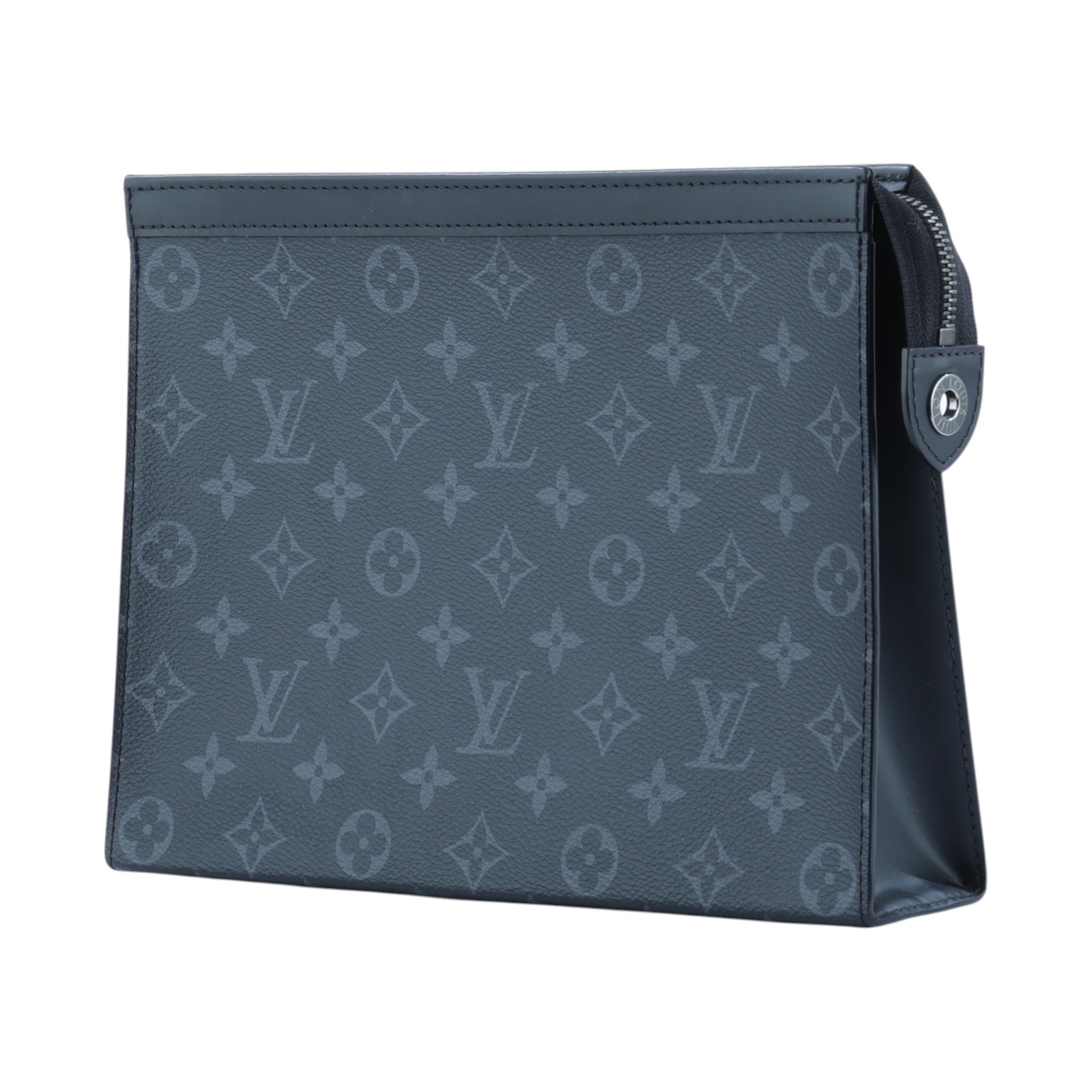 路易威登 LOUIS VUITTON Pochette Voyage MM 塗層帆布 手拿包 黑色 M61692 晶片款 黑原花手拿包 防塵袋