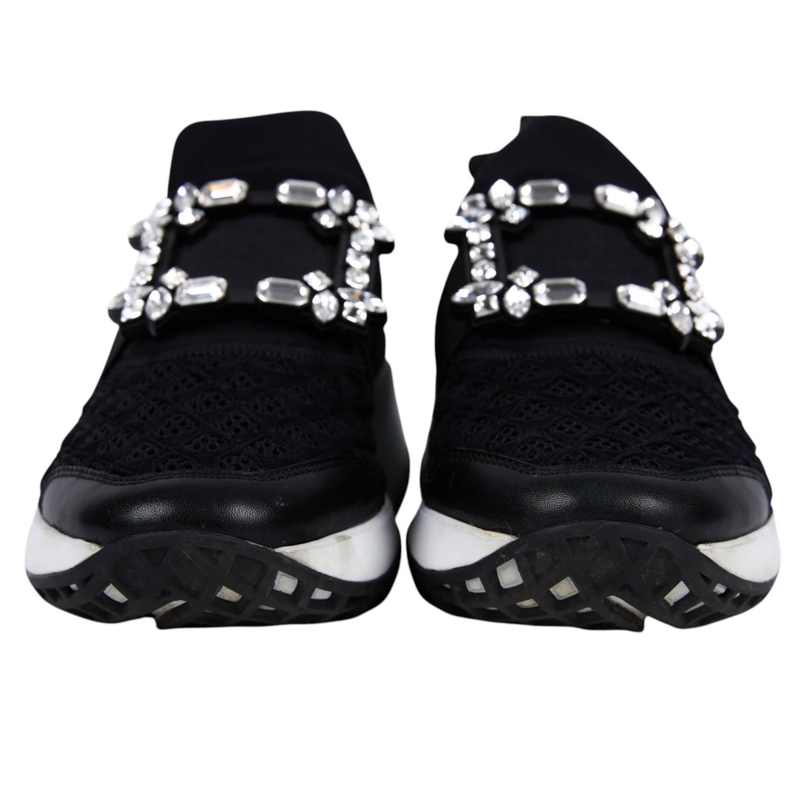 羅傑 維維亞 ROGER VIVIER Viv Run 織物 運動休閒鞋 RVW50624180KOTB999_375 黑水鑽球鞋 原廠盒子/防塵袋