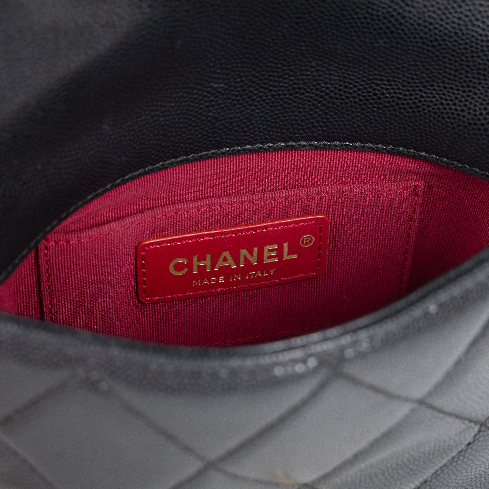 香奈兒 CHANEL 菱格紋 荔枝皮 方胖包 AS3368 B08474 晶片款 黑荔枝金幣方胖 防塵袋/國外購買證明影本