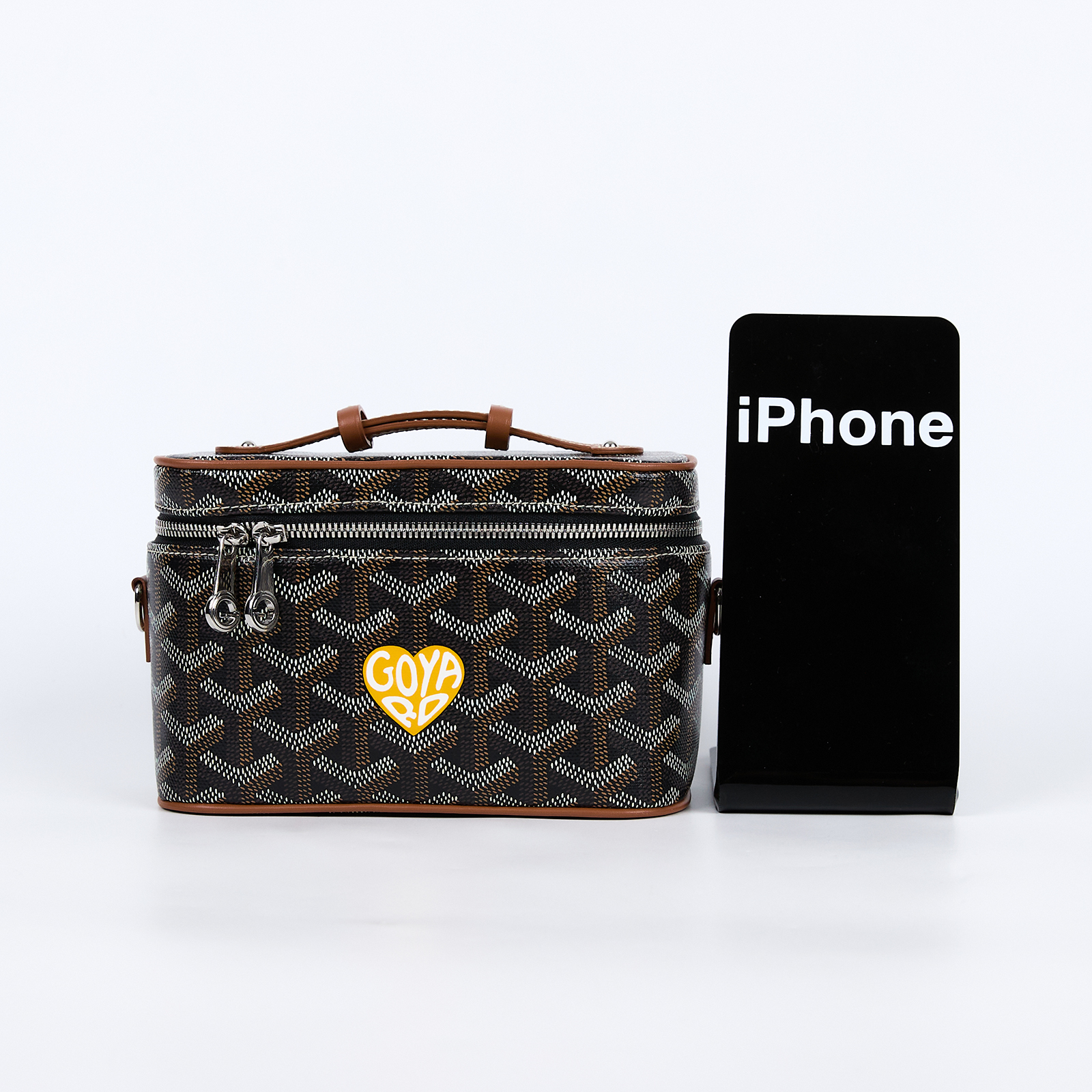 高雅德 GOYARD Muse Mini Vanity 化妝箱 MUSEVAMINTY 金棕黑愛心MUSE MINI 防塵袋/背帶