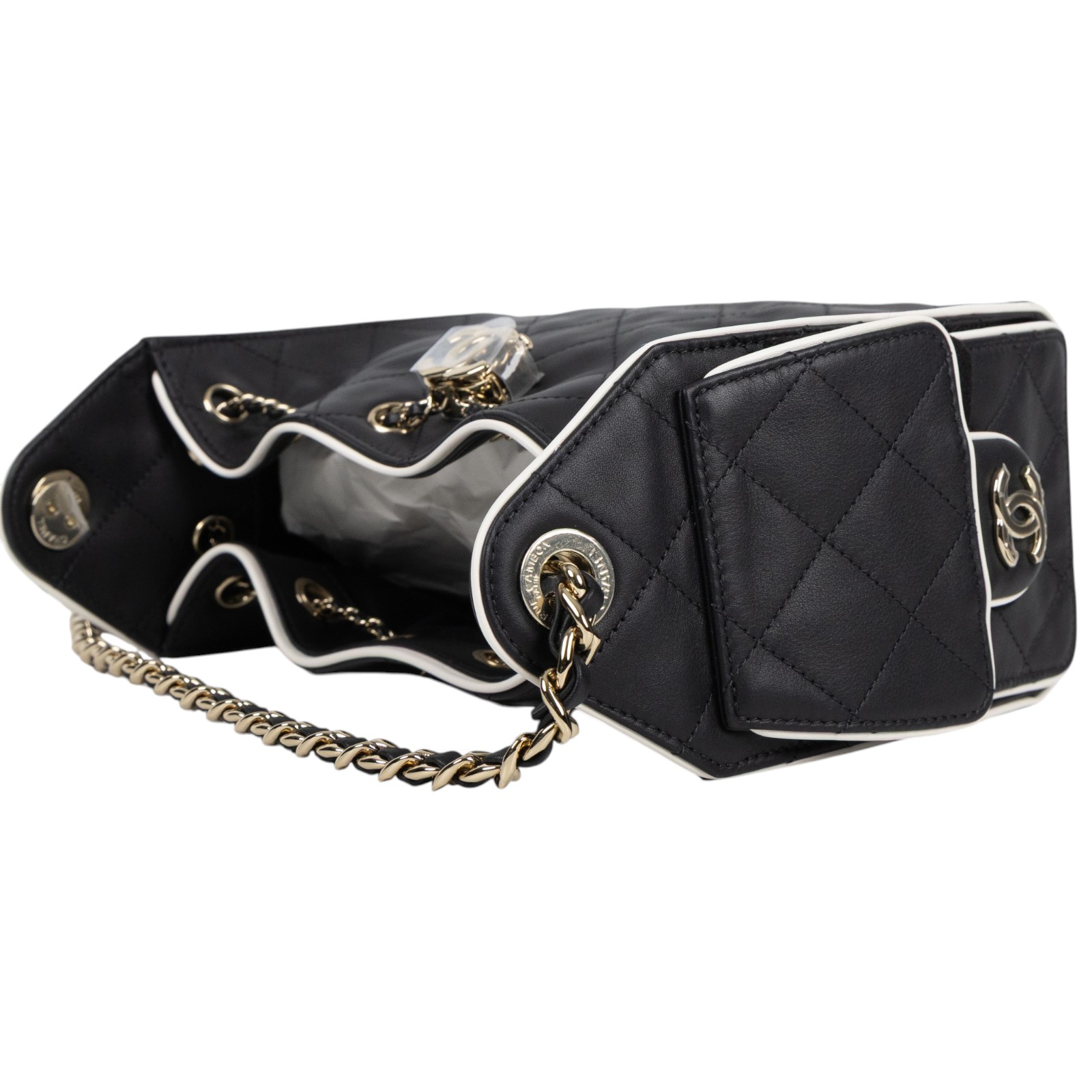 香奈兒 CHANEL 25 迷你包 AS5631 晶片款 黑白邊25包 MINI 防塵袋/原廠盒子
