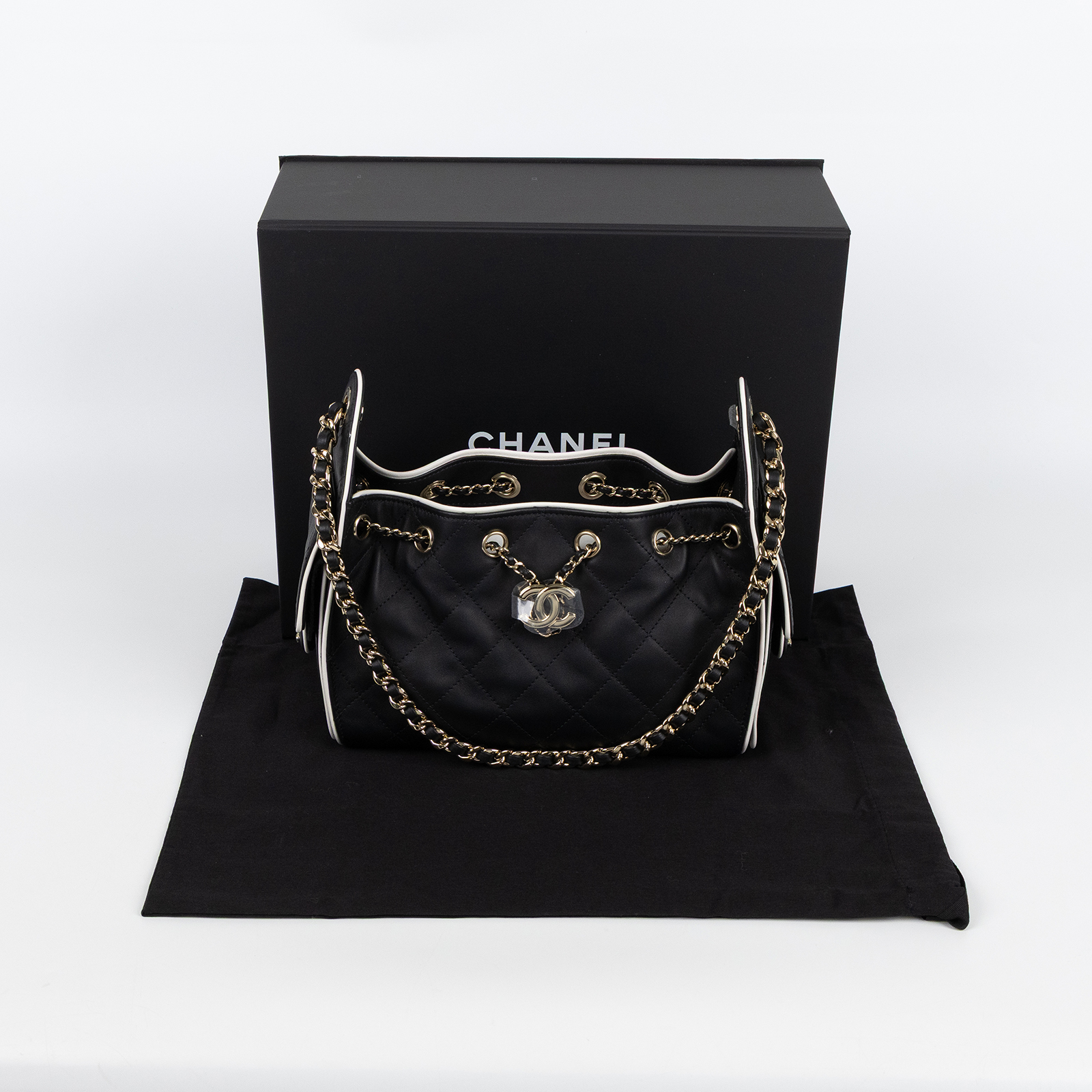 香奈兒 CHANEL 25 迷你包 AS5631 晶片款 黑白邊25包 MINI 防塵袋/原廠盒子