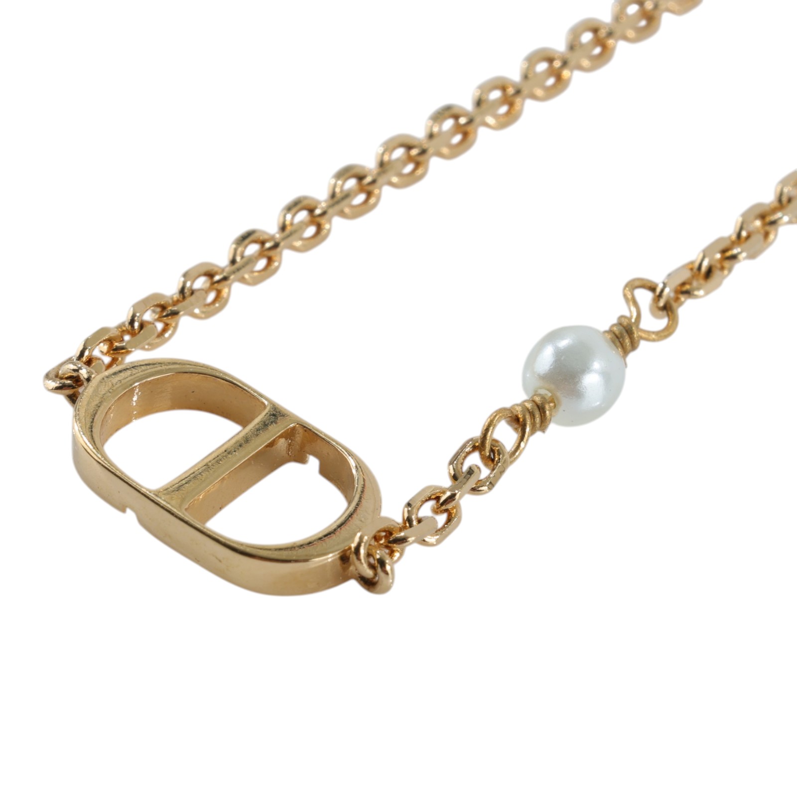 迪奧 CHRISTIAN DIOR Petit CD 手鍊 B1310PTCRS 金色PETIT CD 珍珠手鍊 防塵袋