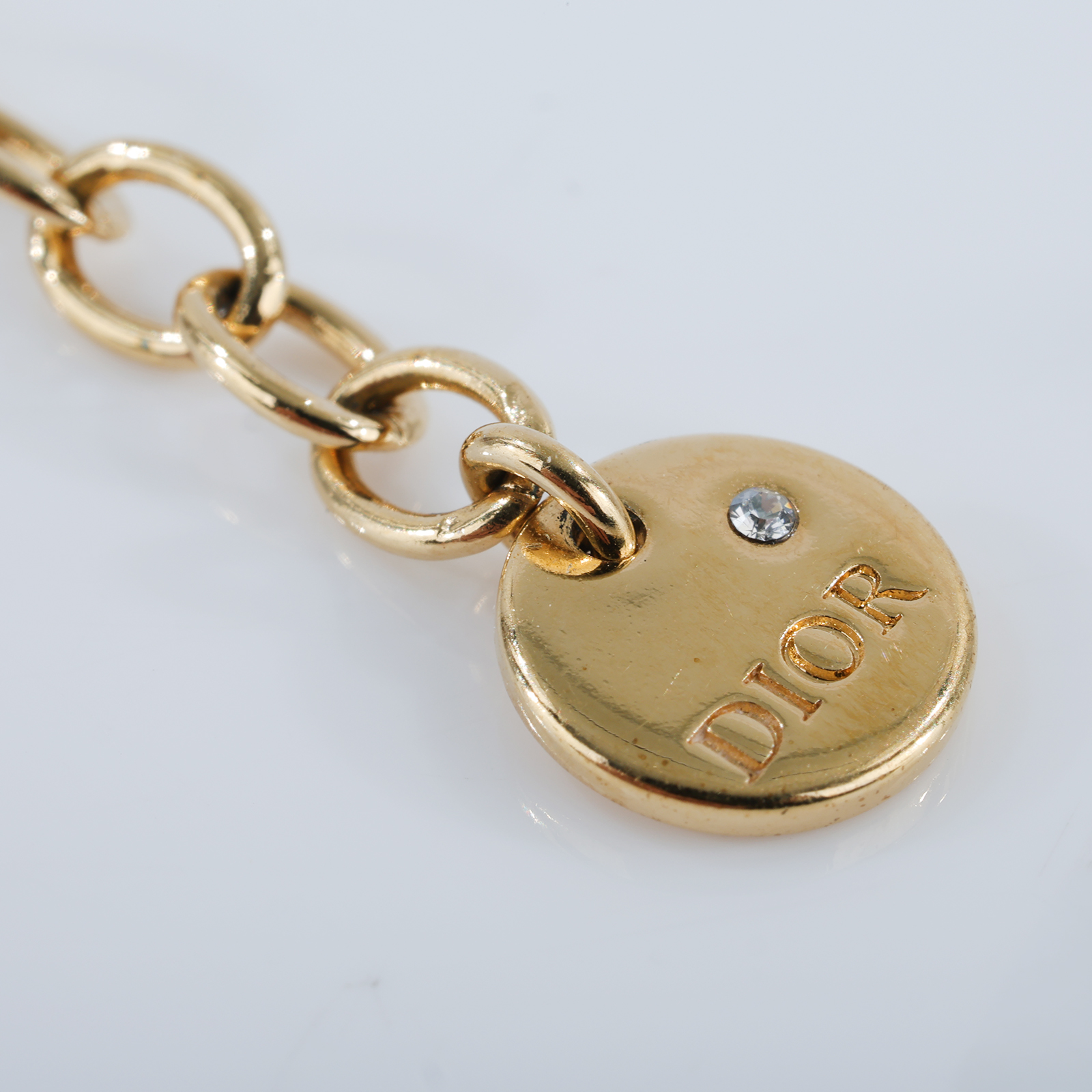 迪奧 CHRISTIAN DIOR Petit CD 手鍊 B1310PTCRS 金色PETIT CD 珍珠手鍊 防塵袋