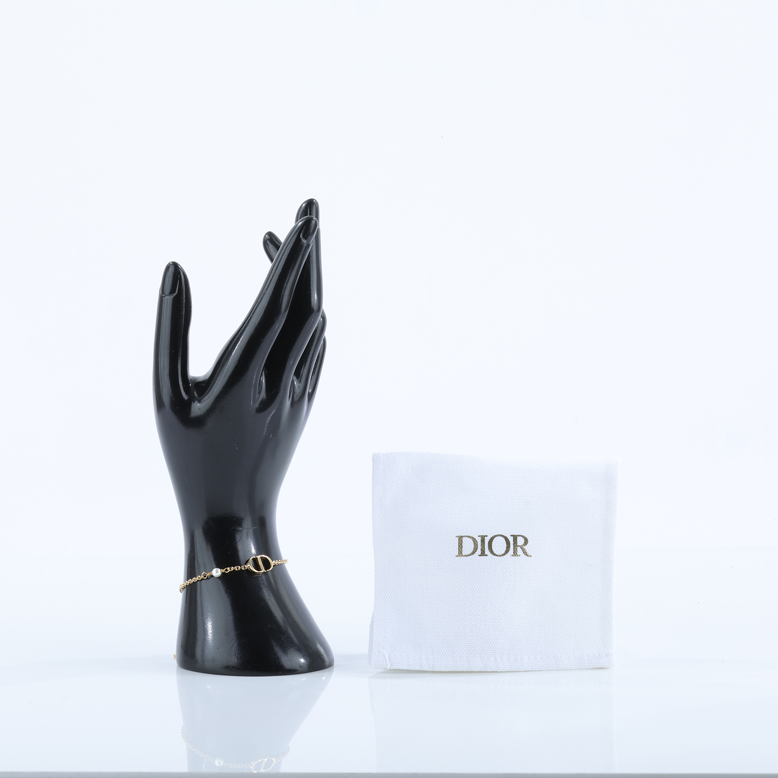 迪奧 CHRISTIAN DIOR Petit CD 手鍊 B1310PTCRS 金色PETIT CD 珍珠手鍊 防塵袋