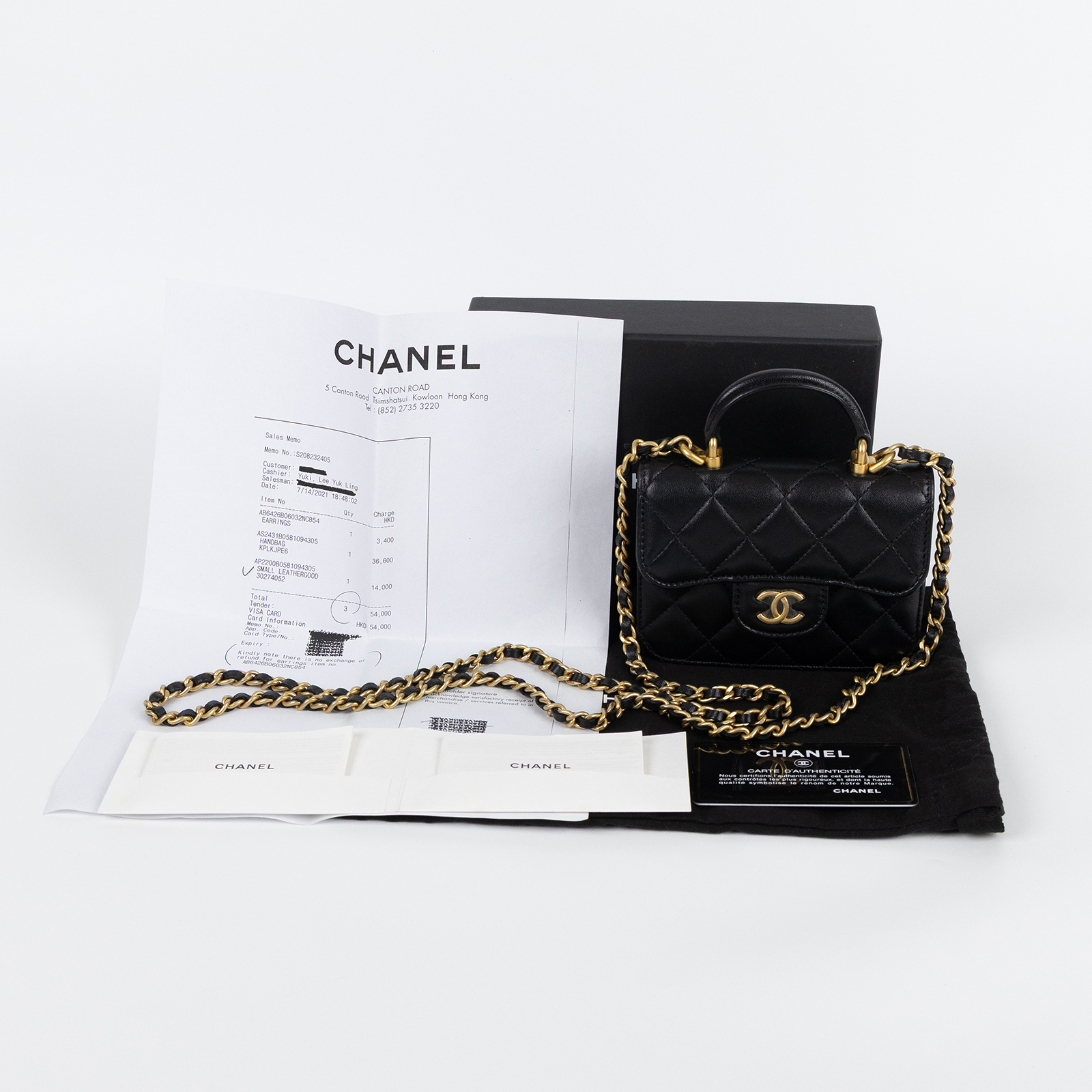 香奈兒 CHANEL 手提 肩背 口蓋包 迷你 AP2200 B05810 30開黑羊MINI 2WAY 原廠盒子/防塵袋/保證卡/國外購買證明影本