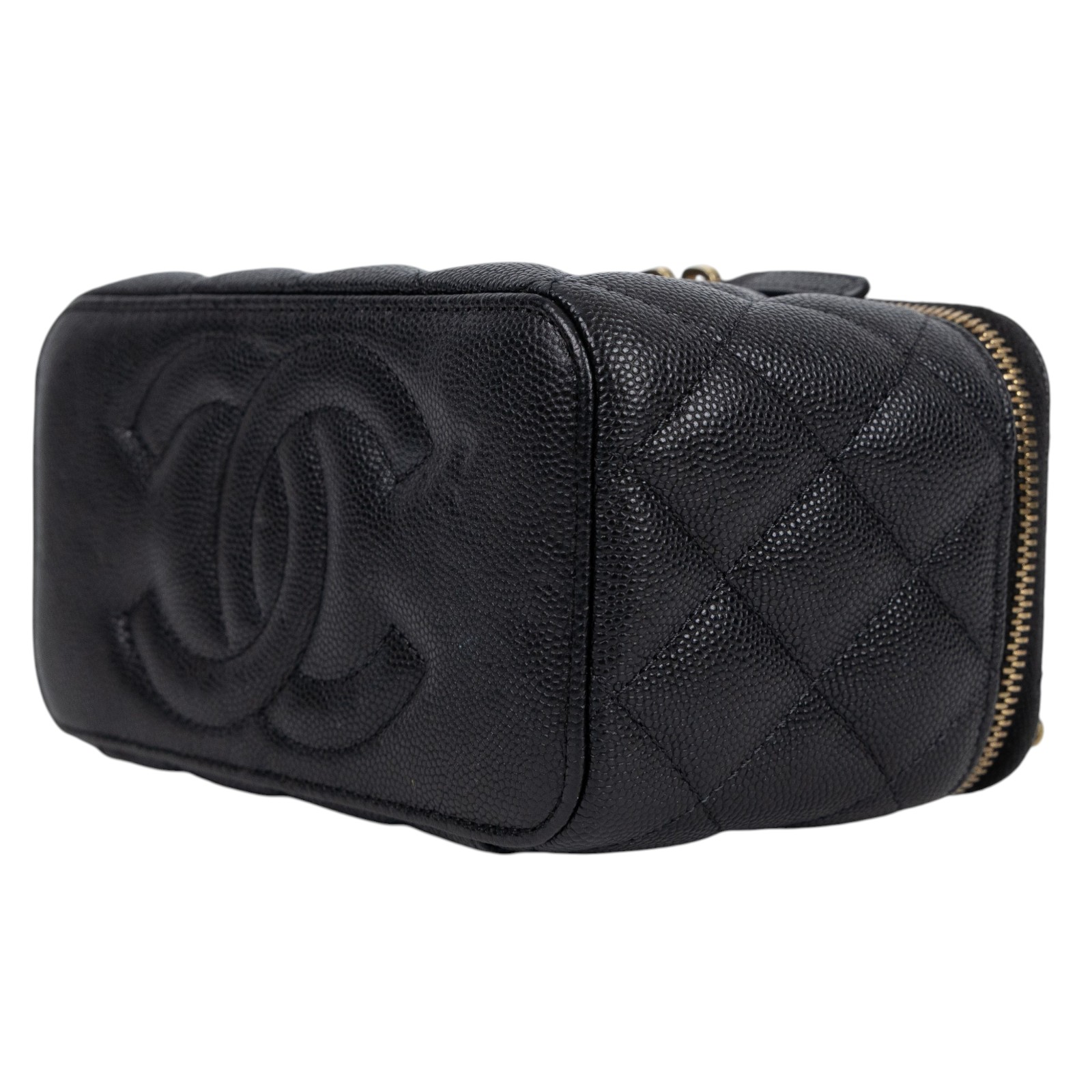 香奈兒 CHANEL Vanity Case 化妝箱 AP1341 Y33352 晶片款 黑荔枝長盒子 原廠盒子/防塵袋/保證卡/國外購買證明影本