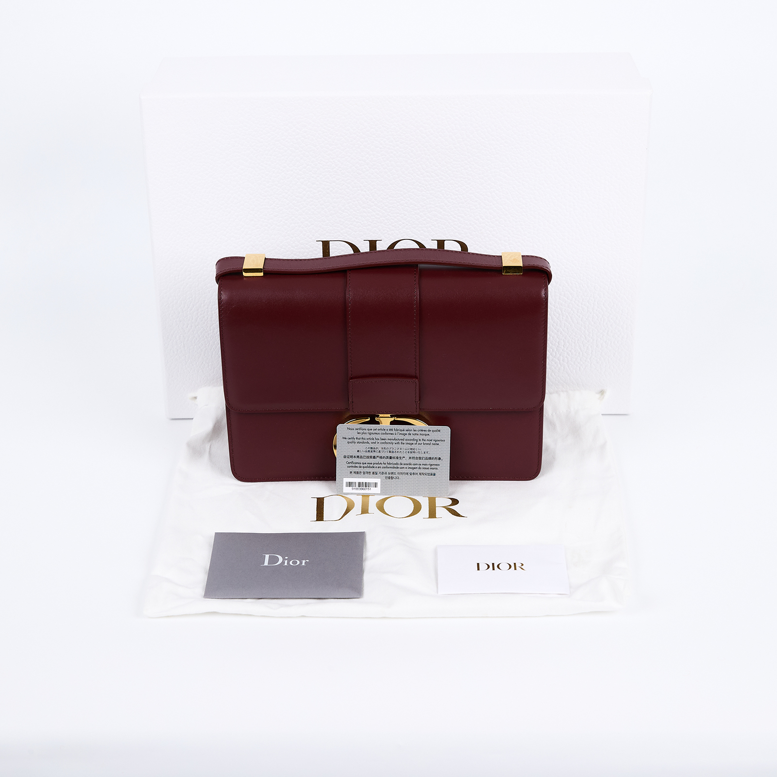 迪奧 CHRISTIAN DIOR 30 Montaigne 包 M9203UMOS 酒紅蒙田30 防塵袋/原廠盒子/保證卡
