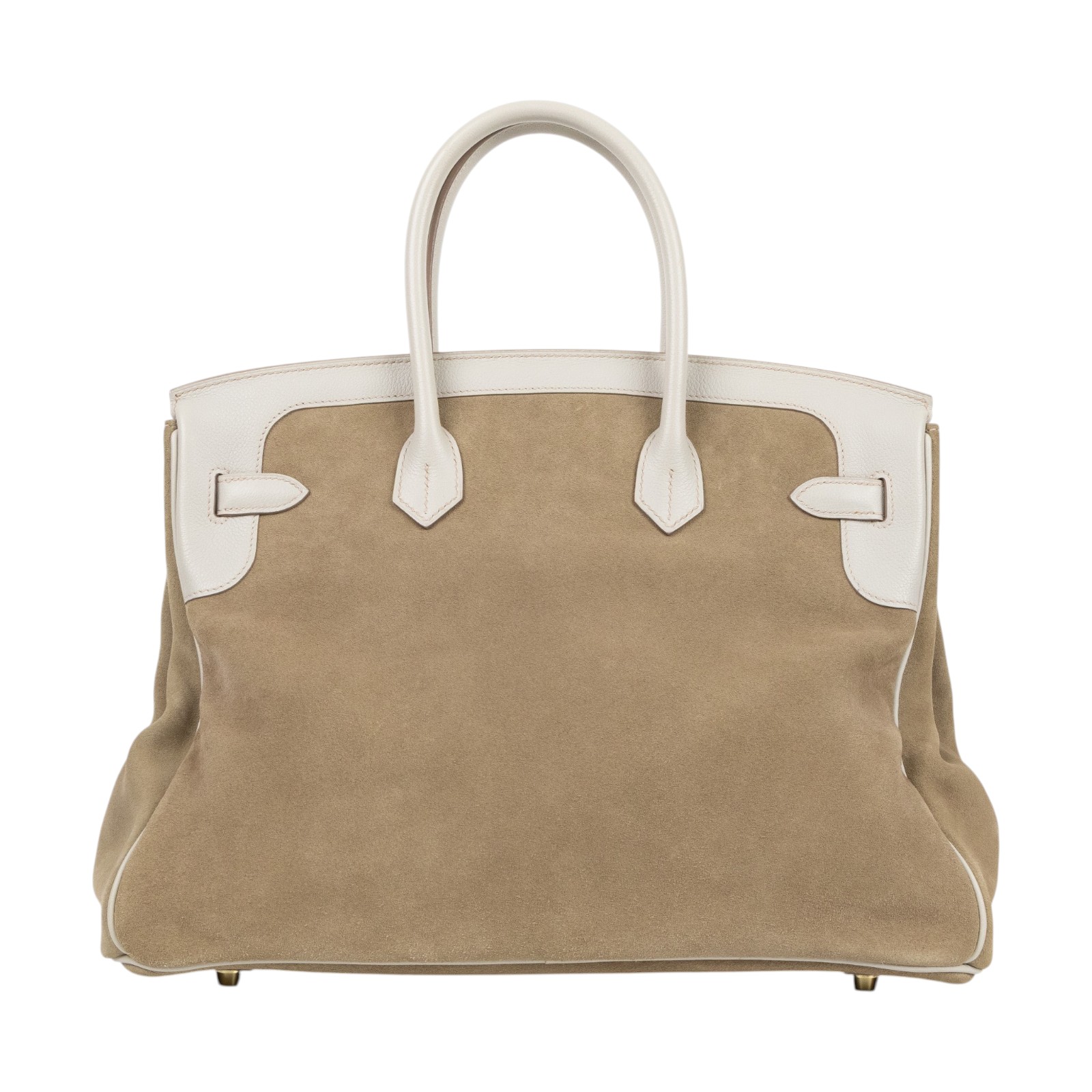 愛馬仕 Hermes Birkin Bag 柏金包 35 BK35 □R 麂皮GRIZZLY BIRKIN35 防塵袋/原廠盒子/鎖組