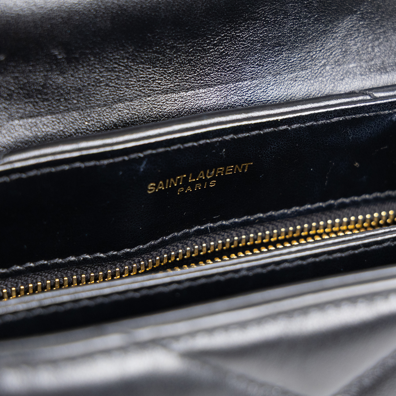 聖羅蘭 YSL SAINT LAURENT Loulou 絎縫 皮革 TOY 手袋 金色五金 467072DV707 黑金LOULOU TOY 防塵袋/原廠盒子