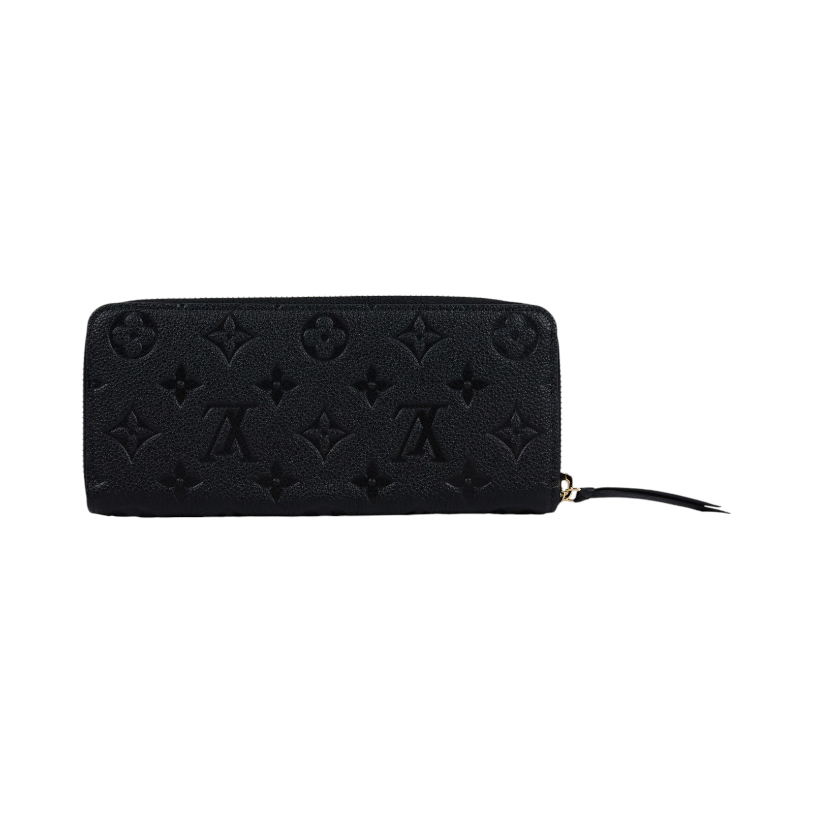 路易威登 LOUIS VUITTON Clémence 錢包 拉鍊 長夾 Empreinte 壓花牛皮 黑色 M60171 晶片款  原廠盒子/防塵袋