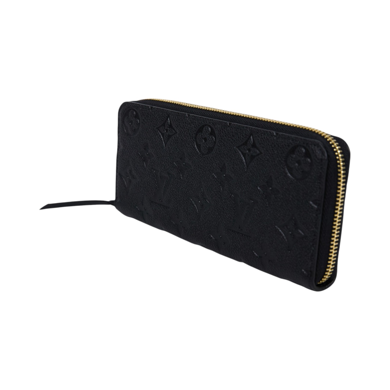 路易威登 LOUIS VUITTON Clémence 錢包 拉鍊 長夾 Empreinte 壓花牛皮 黑色 M60171 晶片款  原廠盒子/防塵袋