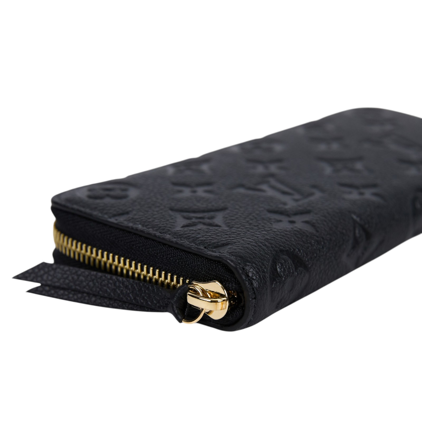路易威登 LOUIS VUITTON Clémence 錢包 拉鍊 長夾 Empreinte 壓花牛皮 黑色 M60171 晶片款  原廠盒子/防塵袋