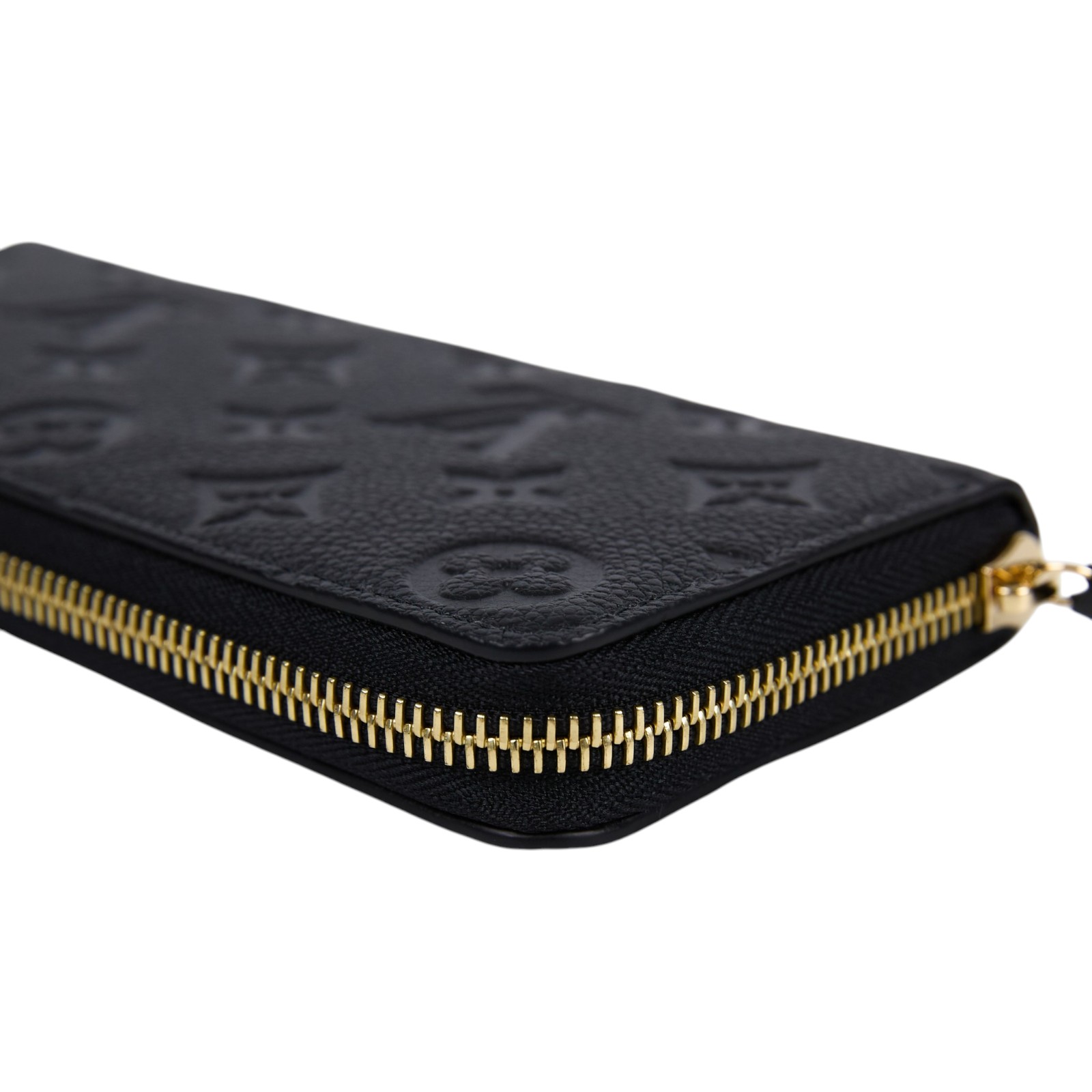 路易威登 LOUIS VUITTON Clémence 錢包 拉鍊 長夾 Empreinte 壓花牛皮 黑色 M60171 晶片款  原廠盒子/防塵袋
