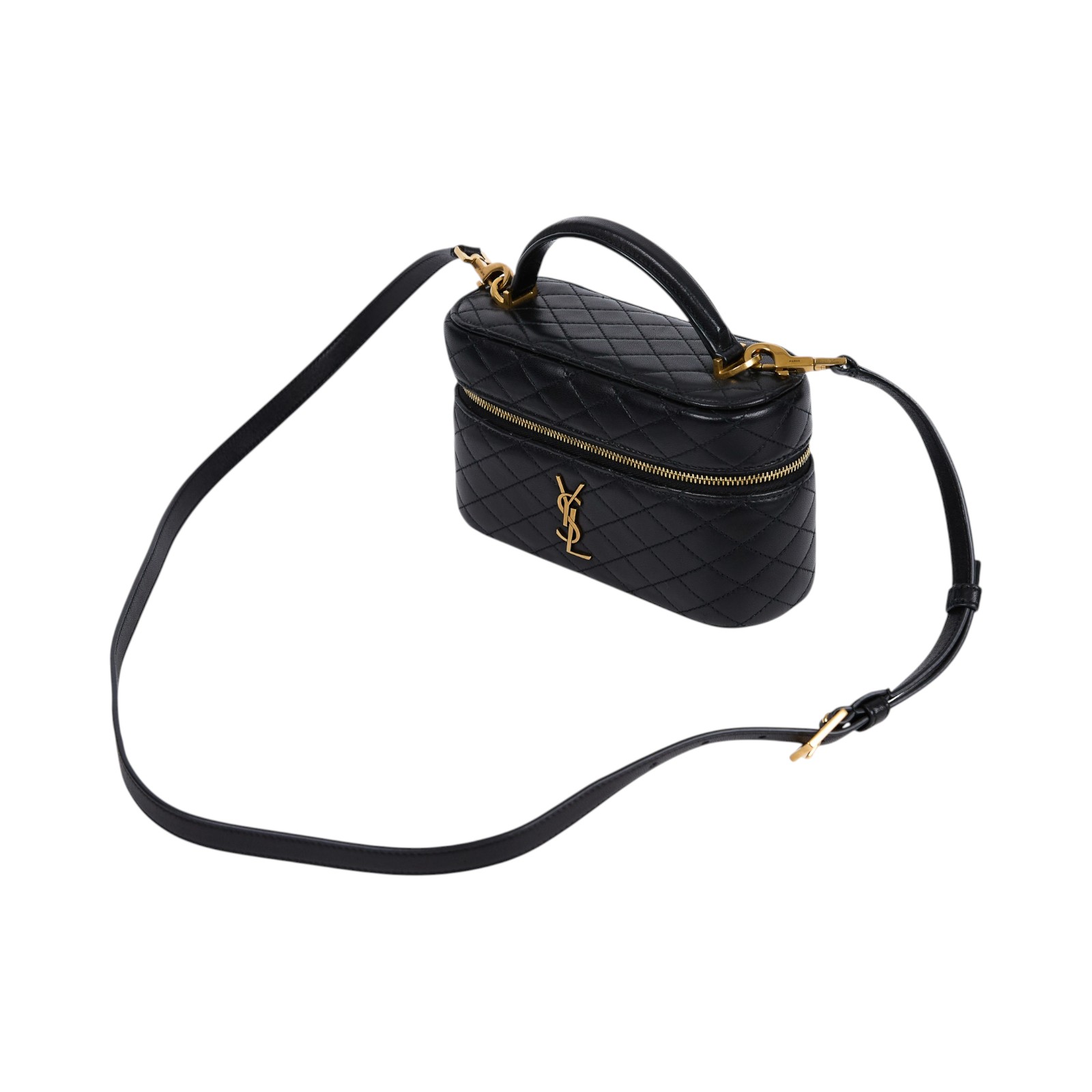 聖羅蘭 YSL SAINT LAURENT Gaby Vanity Bbag 小羊皮 肩帶 手拿包 7667311EL07  防塵袋/背帶