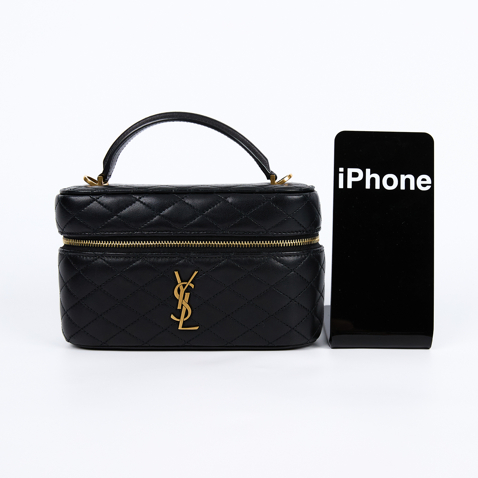 聖羅蘭 YSL SAINT LAURENT Gaby Vanity Bbag 小羊皮 肩帶 手拿包 7667311EL07  防塵袋/背帶