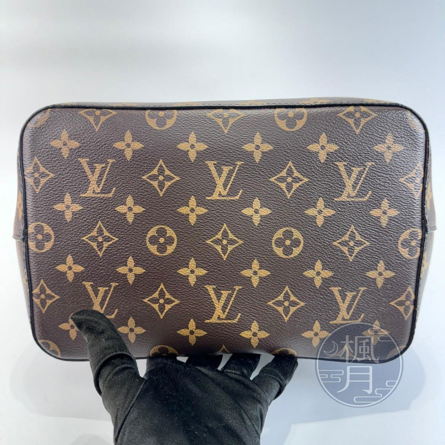 路易威登 LOUIS VUITTON NéoNoé 束口 水桶包 M43985 原花紅提把NEONOE 防塵袋