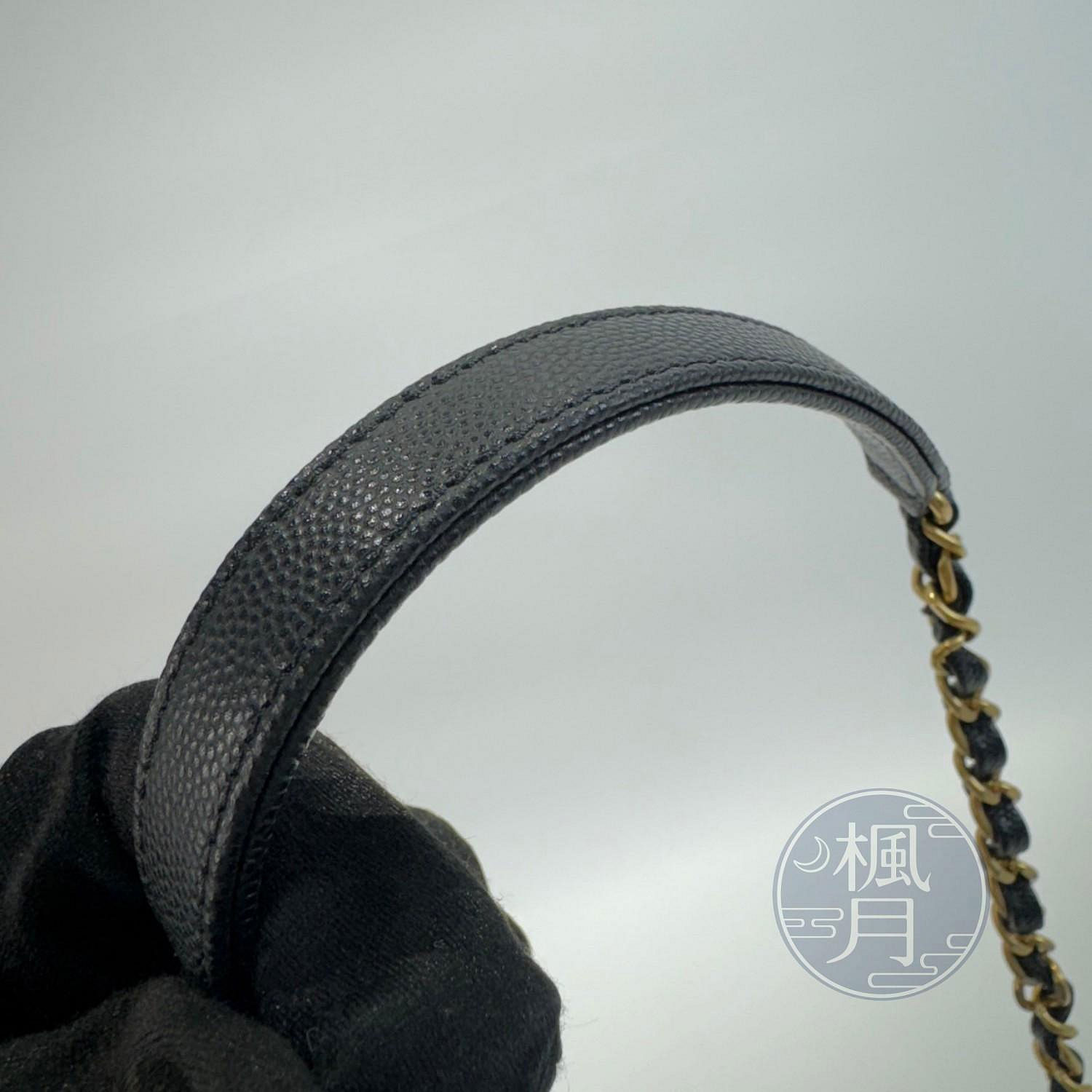 香奈兒 CHANEL 流浪包 Hobo Bag CC LOGO 亮面牛皮 斜背包 AS3710 晶片款 黑金荔枝HOBO天貓精靈