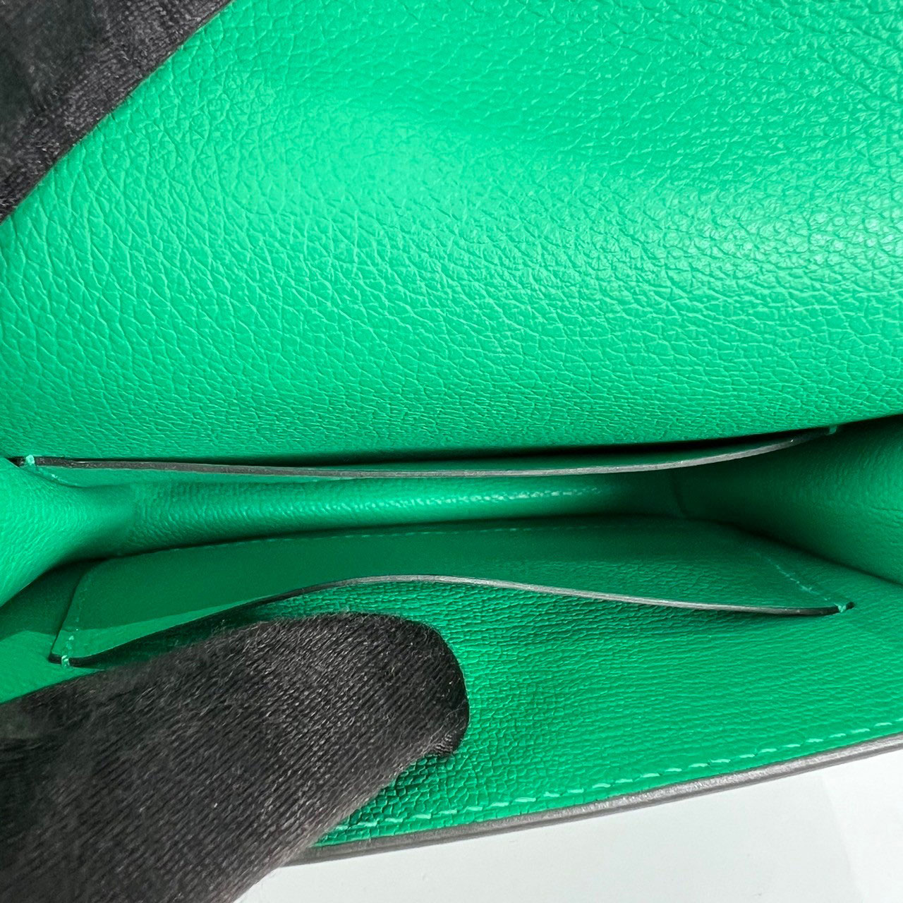 愛馬仕 Hermès Roulis Slim 豬鼻子 短夾 ROSLIM Z刻 綠ROULIS SLIM EVERCOLOR 原廠盒子/防塵袋/購買證明影本