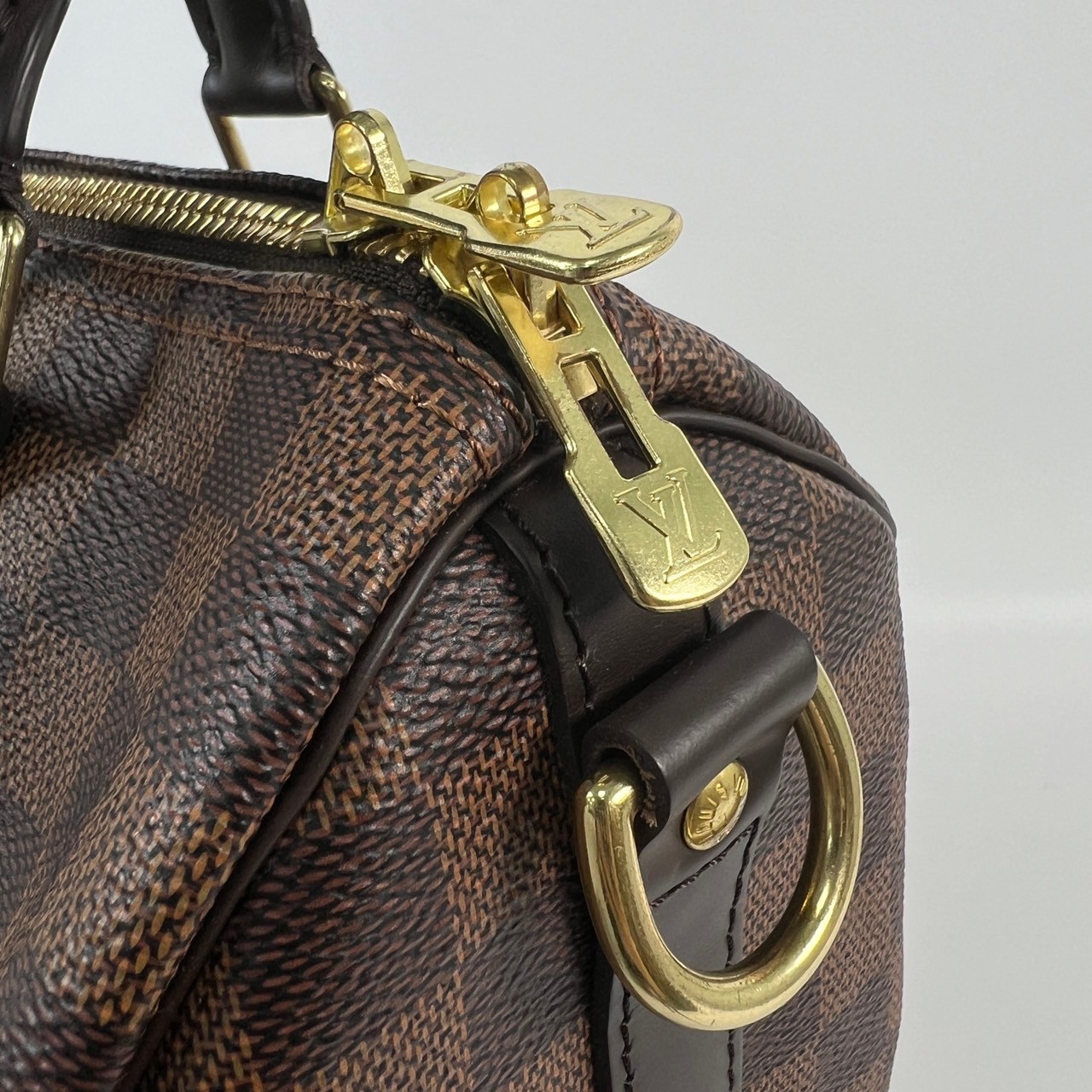 路易威登 LOUIS VUITTON Speedy Bandoulière  25 棕棋盤 手提 斜背 波士頓包 N41368 晶片款  鎖組