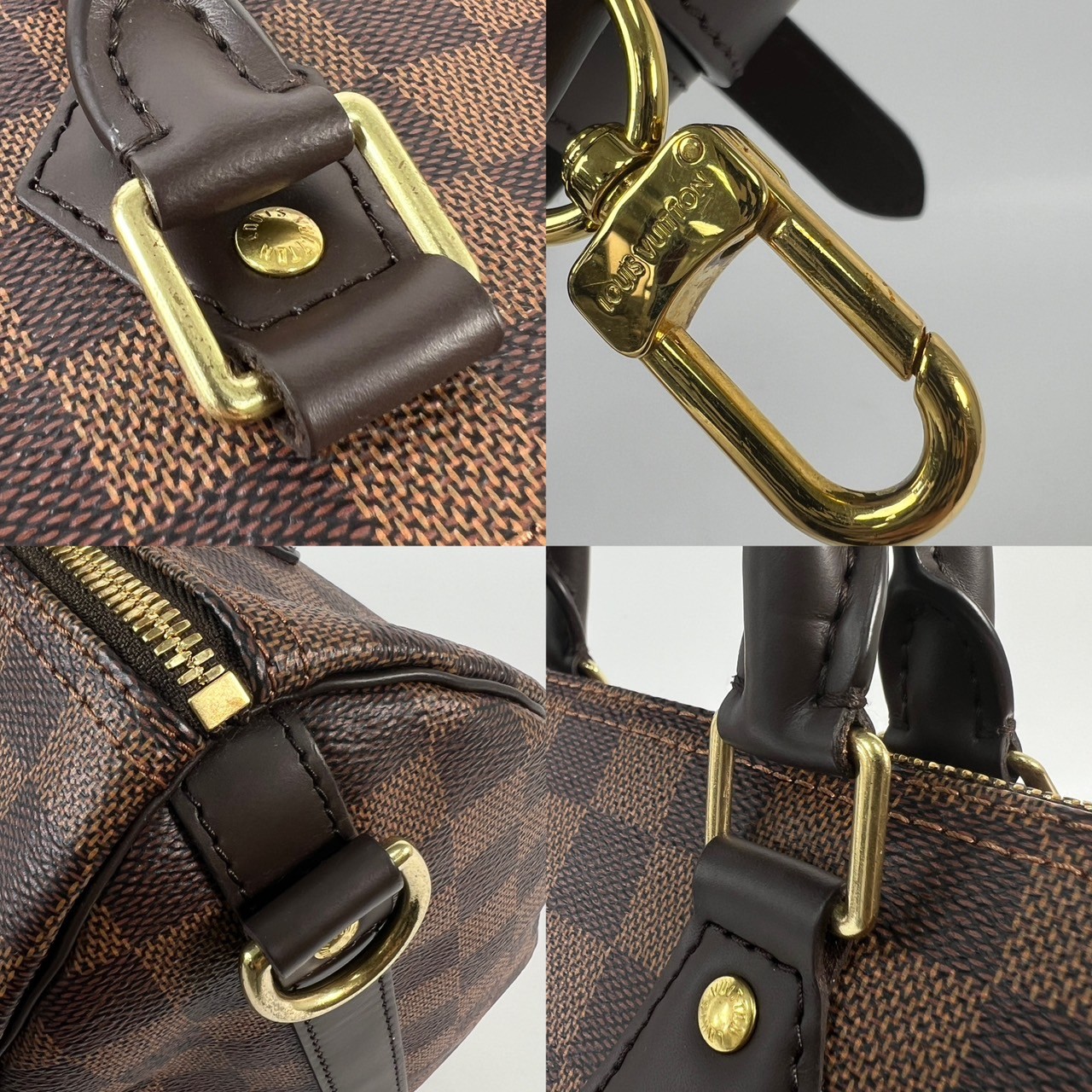 路易威登 LOUIS VUITTON Speedy Bandoulière  25 棕棋盤 手提 斜背 波士頓包 N41368 晶片款  鎖組